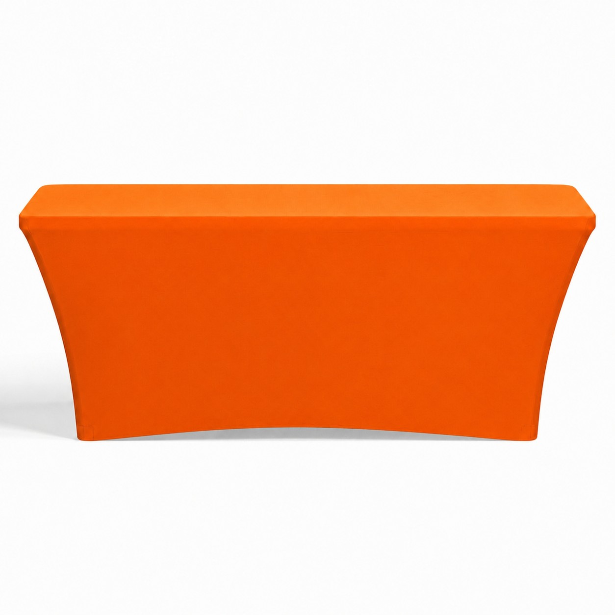 Zippered Six Foot Stretch Table Cover — Orange