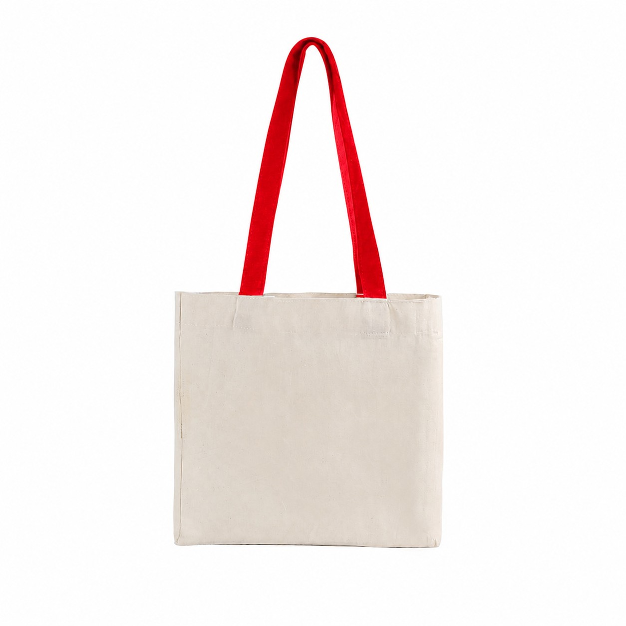 Cotton Adjustable Strap Tote Bag — Red