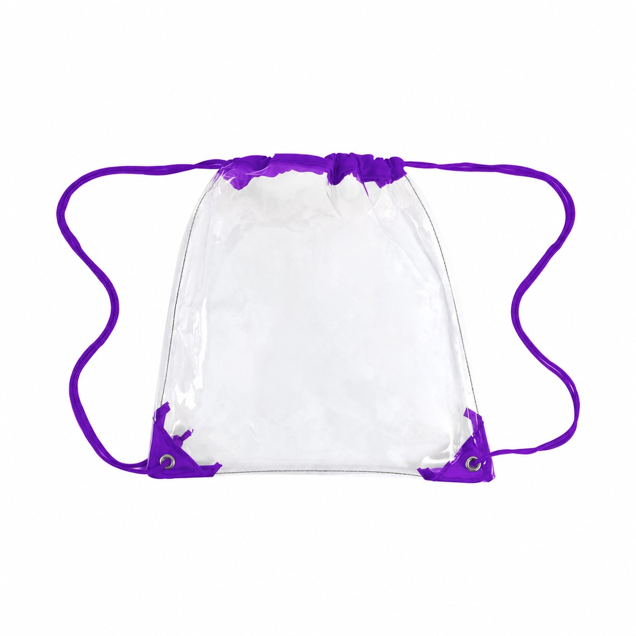 PVC And 210D Polyester Drawstring Bag — Purple