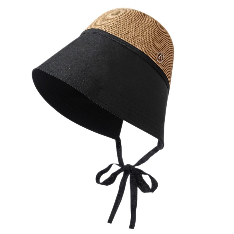 Straw Fisherman Sun Hat With Chin Ties — view 2