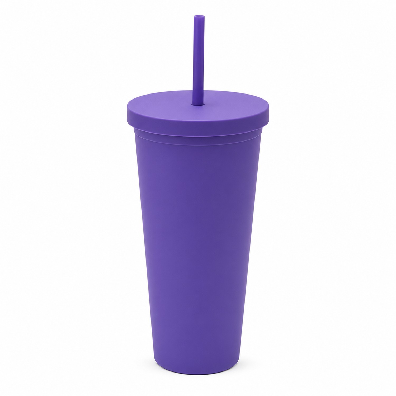 Double Wall Plastic Straw Tumbler — view 2
