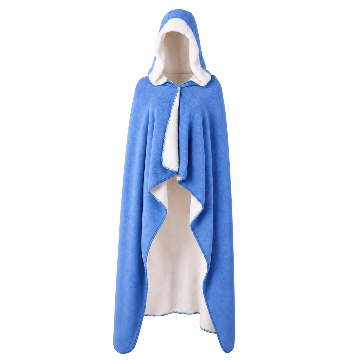 Hooded Sherpa Wearable Blanket — Blue