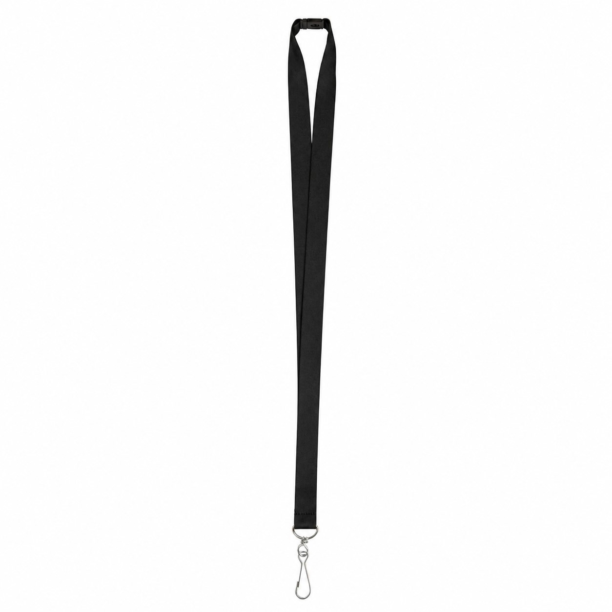 Polyester J Hook Breakaway Lanyard — Black