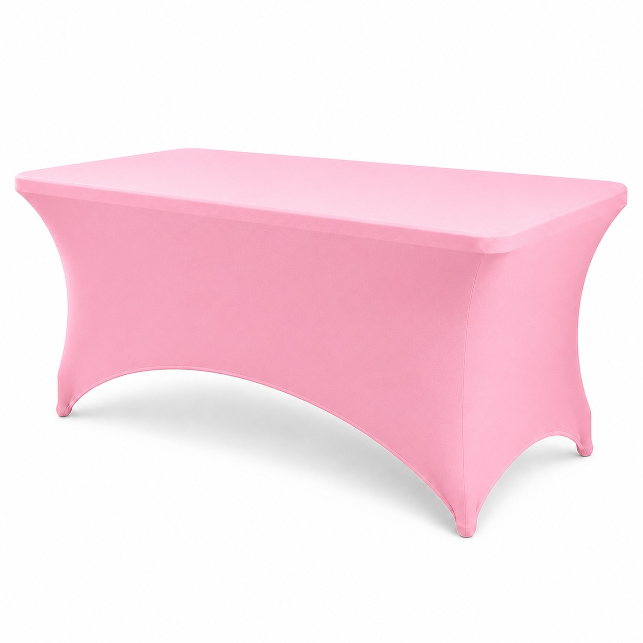 Fitted Spandex Event Tablecloth — Light Pink
