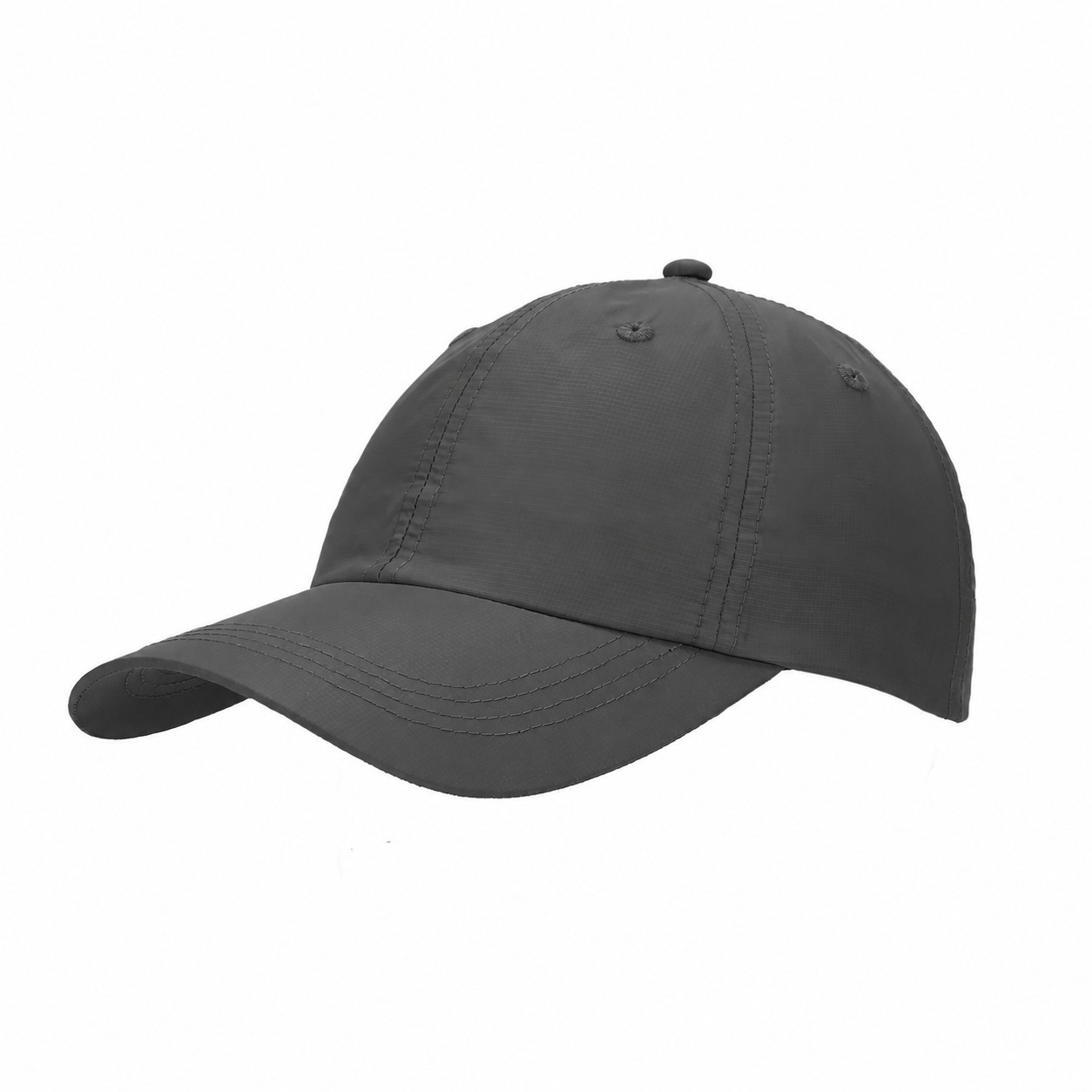 Nylon Unstructured Crown Cap — Dark Gray