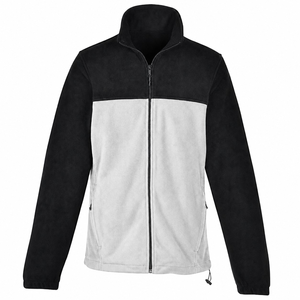 Polyester Full Zip Fleece Jacket — Silver