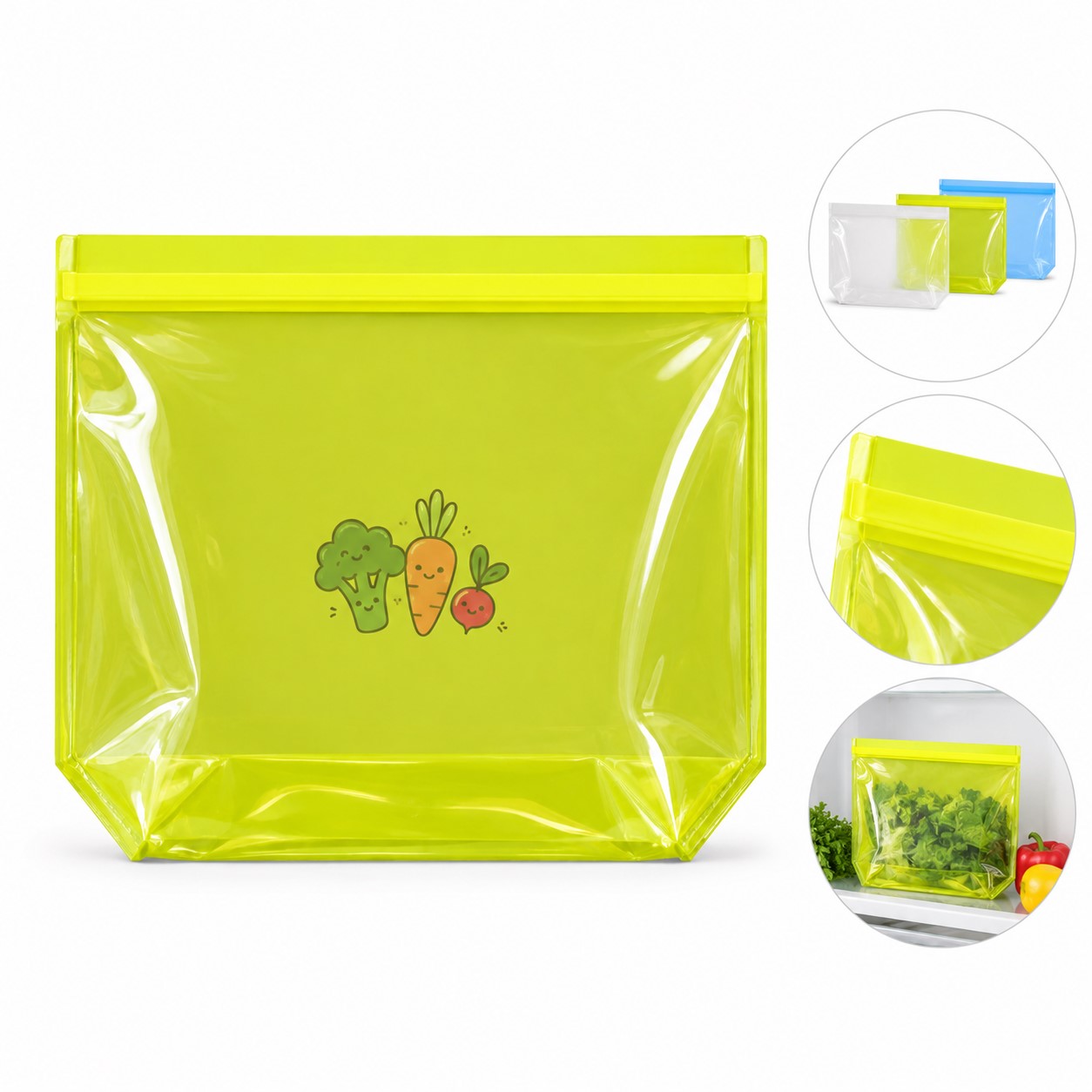 Gusseted Polyester Reusable Storage Bag — view 1