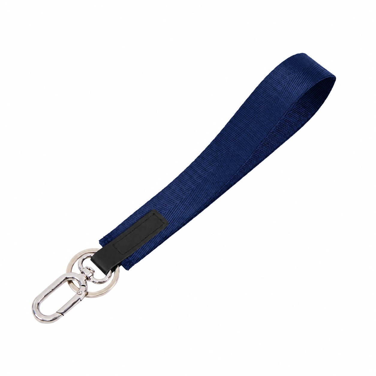 Nylon Keychain Wrist Lanyard — Navy Blue
