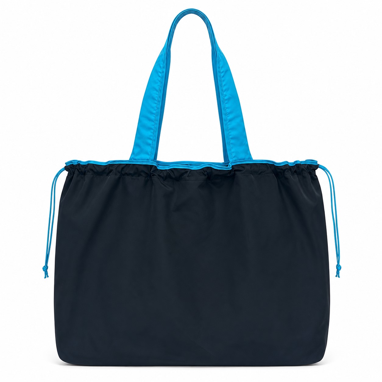 Foldable Polyester Shopper Tote With Drawcords — view 2