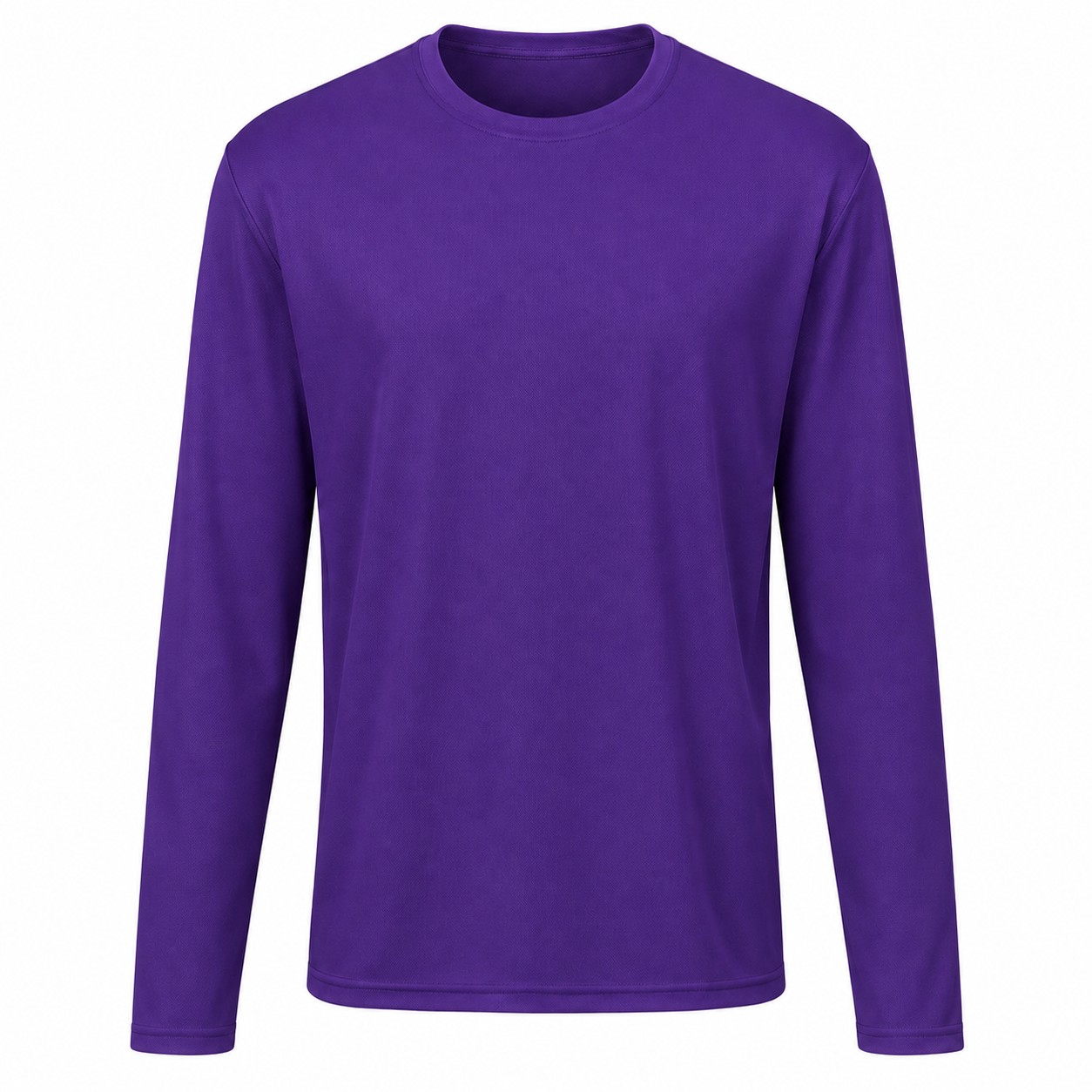 Ladies Polyester Spandex Zip Neck Pullover — Purple