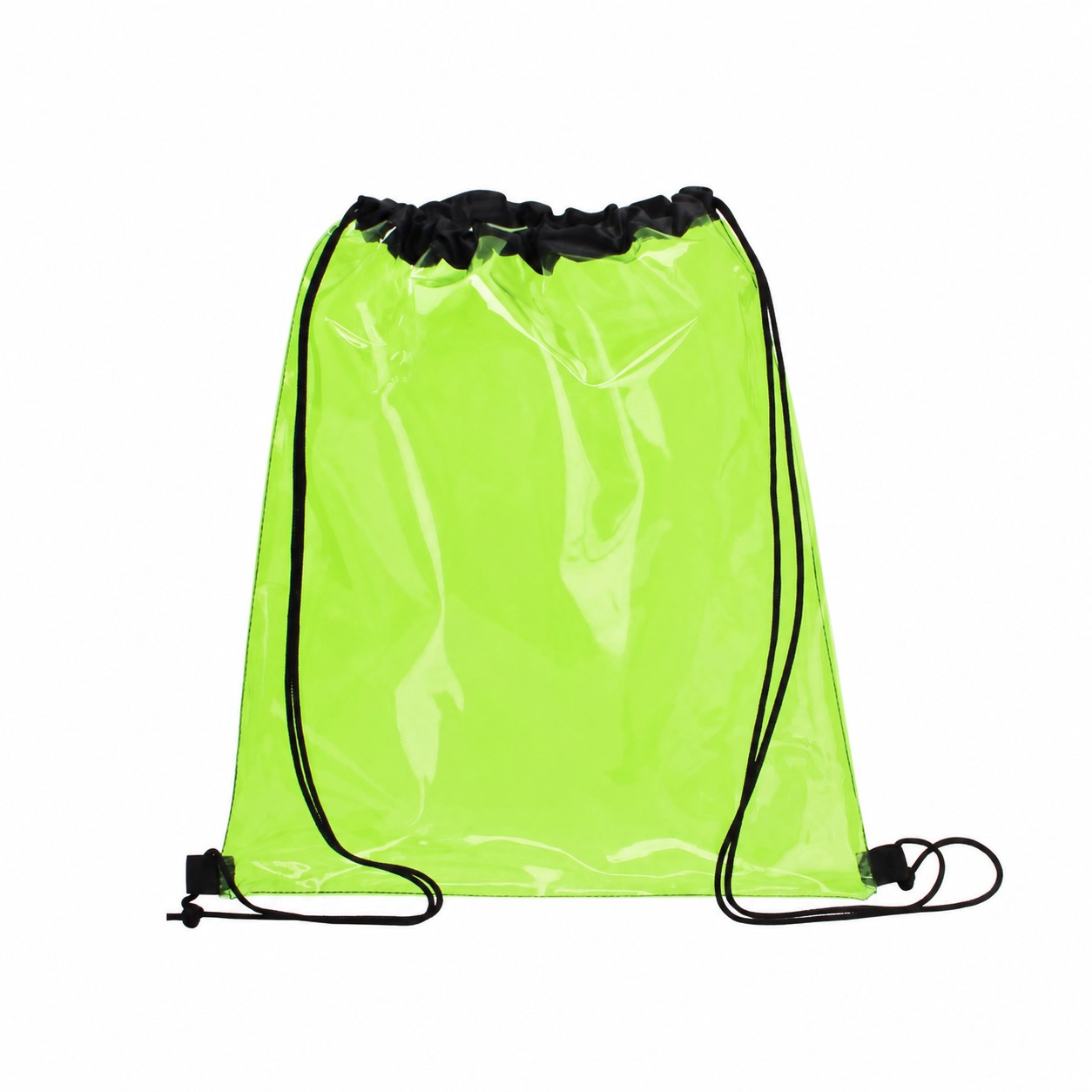 PVC Drawstring Bag — Lime Green