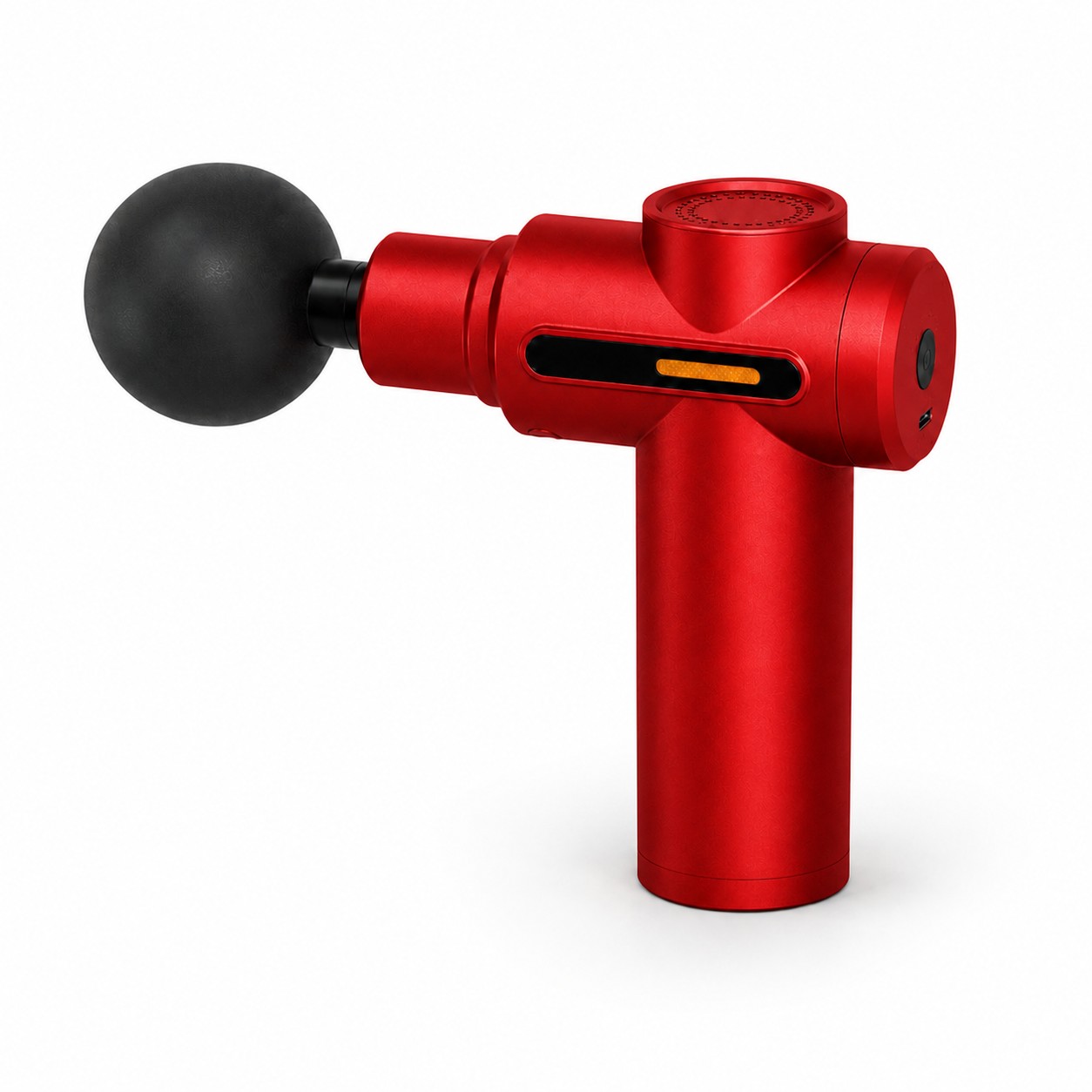 Compact Metal Massage Gun — Red