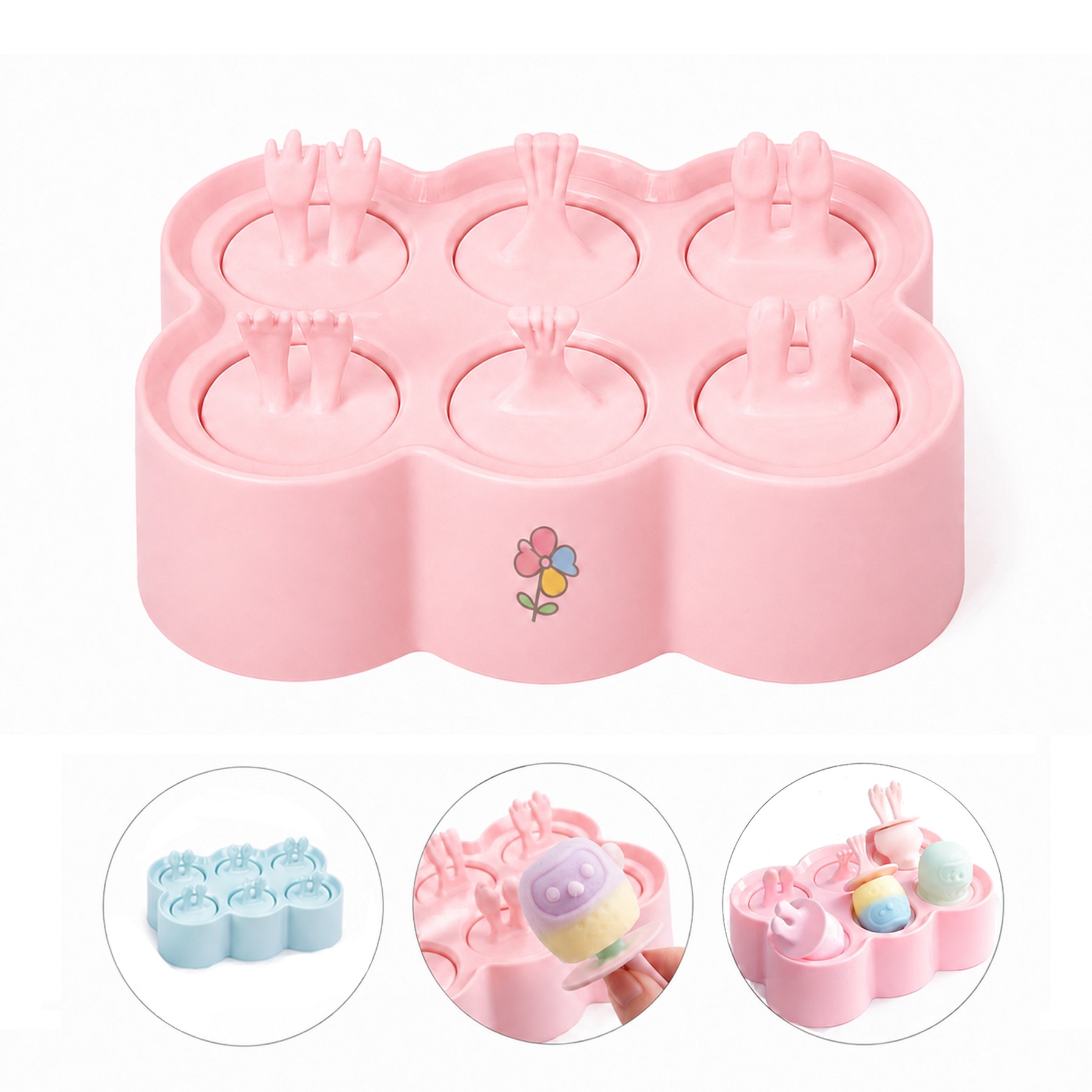 Silicone Six-Cavity Ice Pop Mold