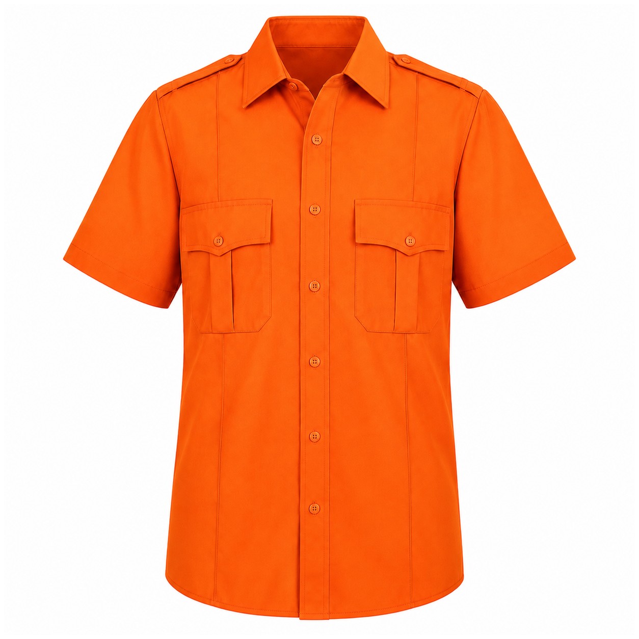 Short Sleeve Button-Front Uniform Shirt — view 10