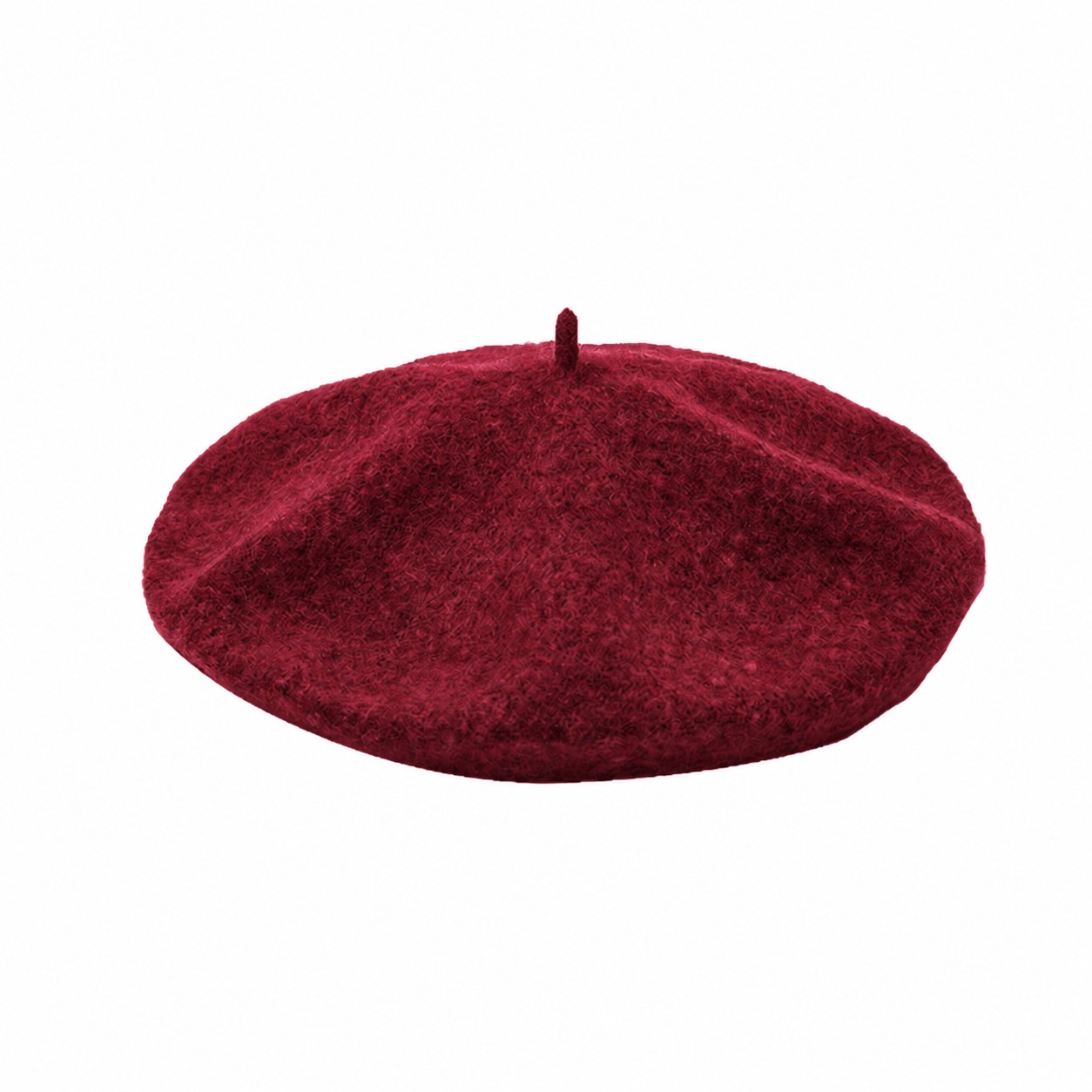 Polyester Vintage Beret Painter Hat — Wine Red