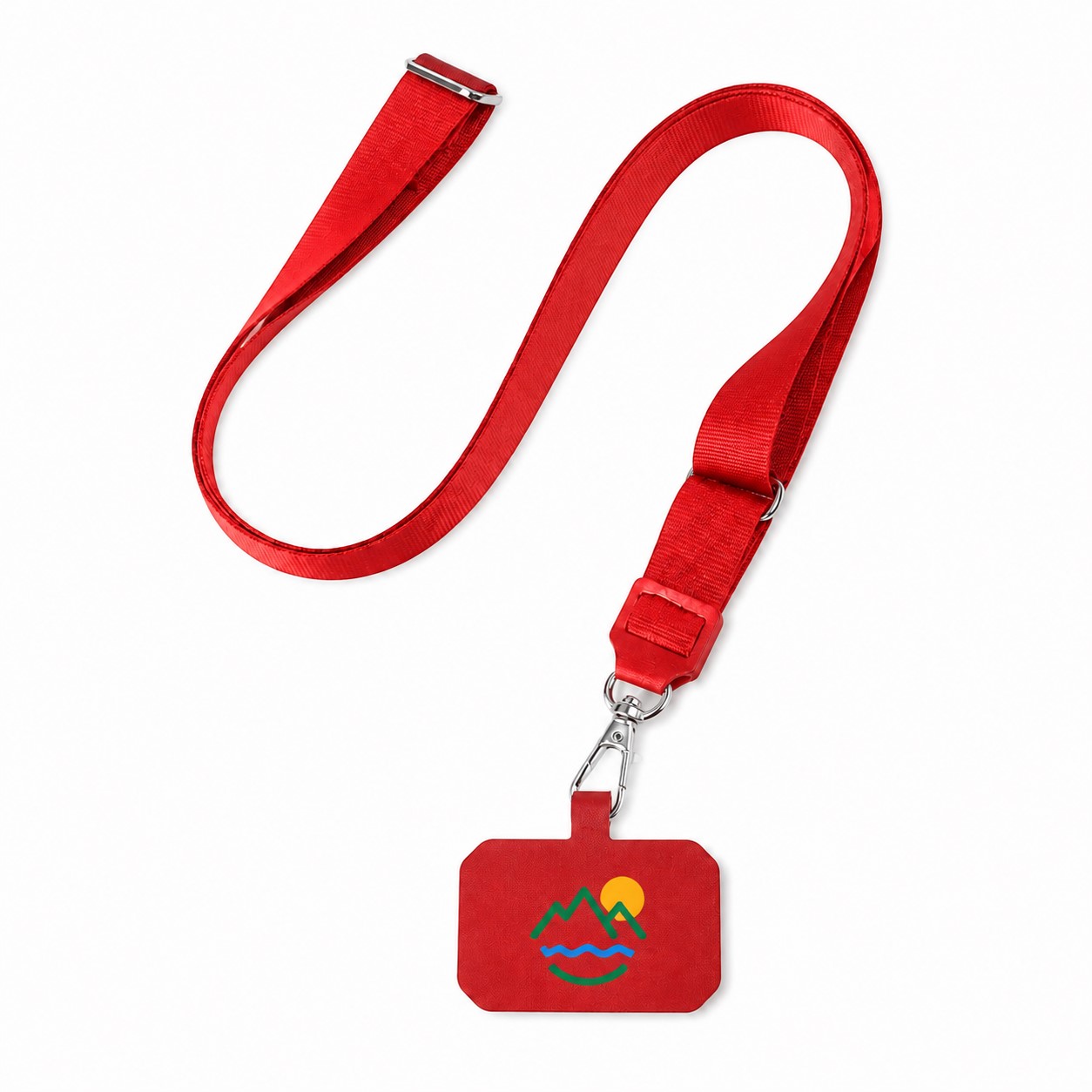 Polyester Phone Tether Lanyard With Clip — view 1