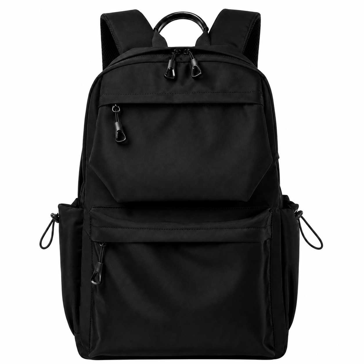 Waterproof Polyester Travel Backpack — Black