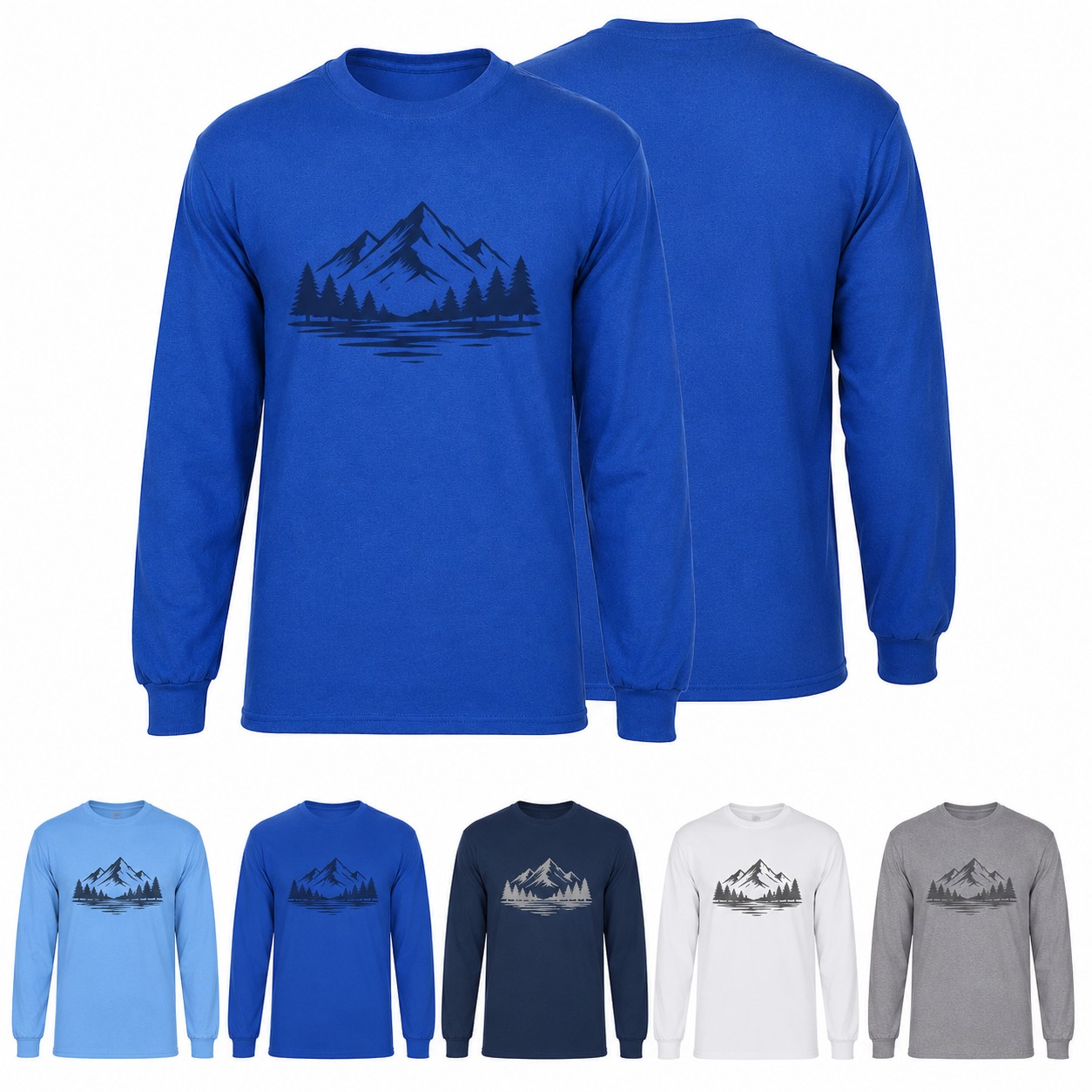 Long Sleeve Cotton Polyester Crew Shirt