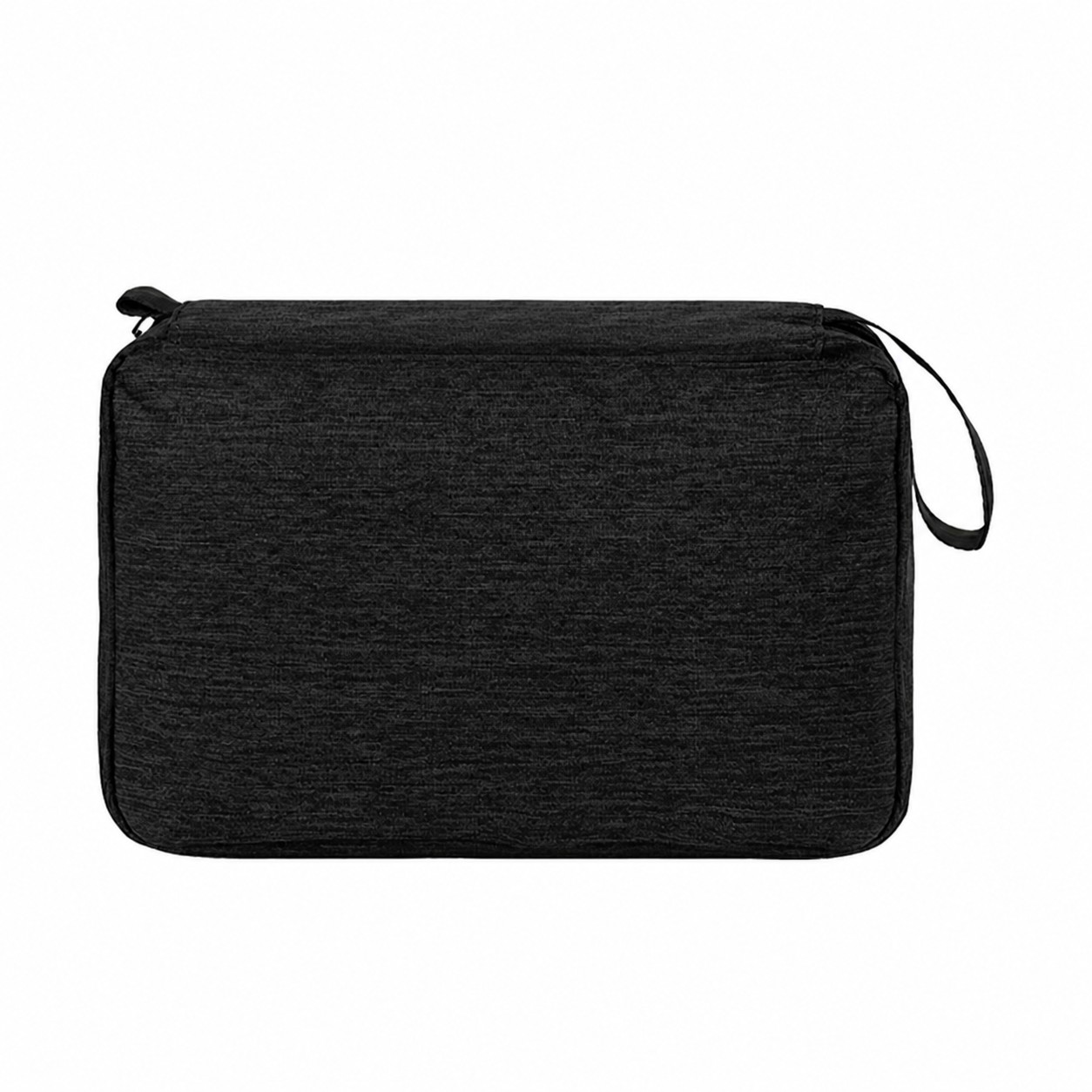 Hanging Heathered Toiletry Bag — Black