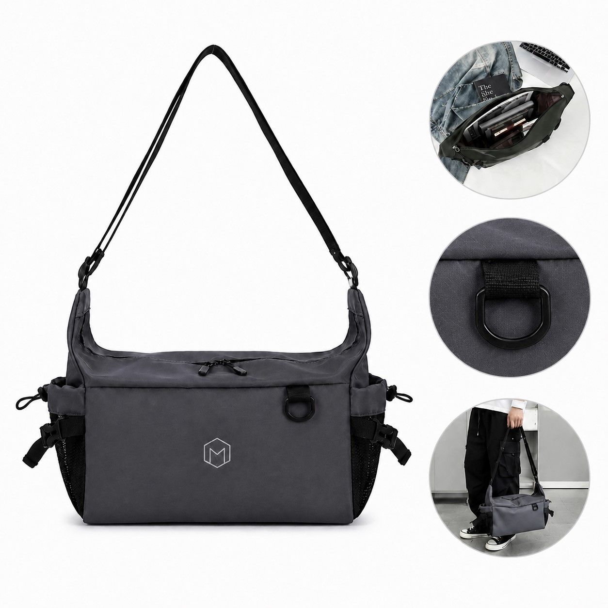 Horizontal Polyester Adventure Sling Pack — view 1