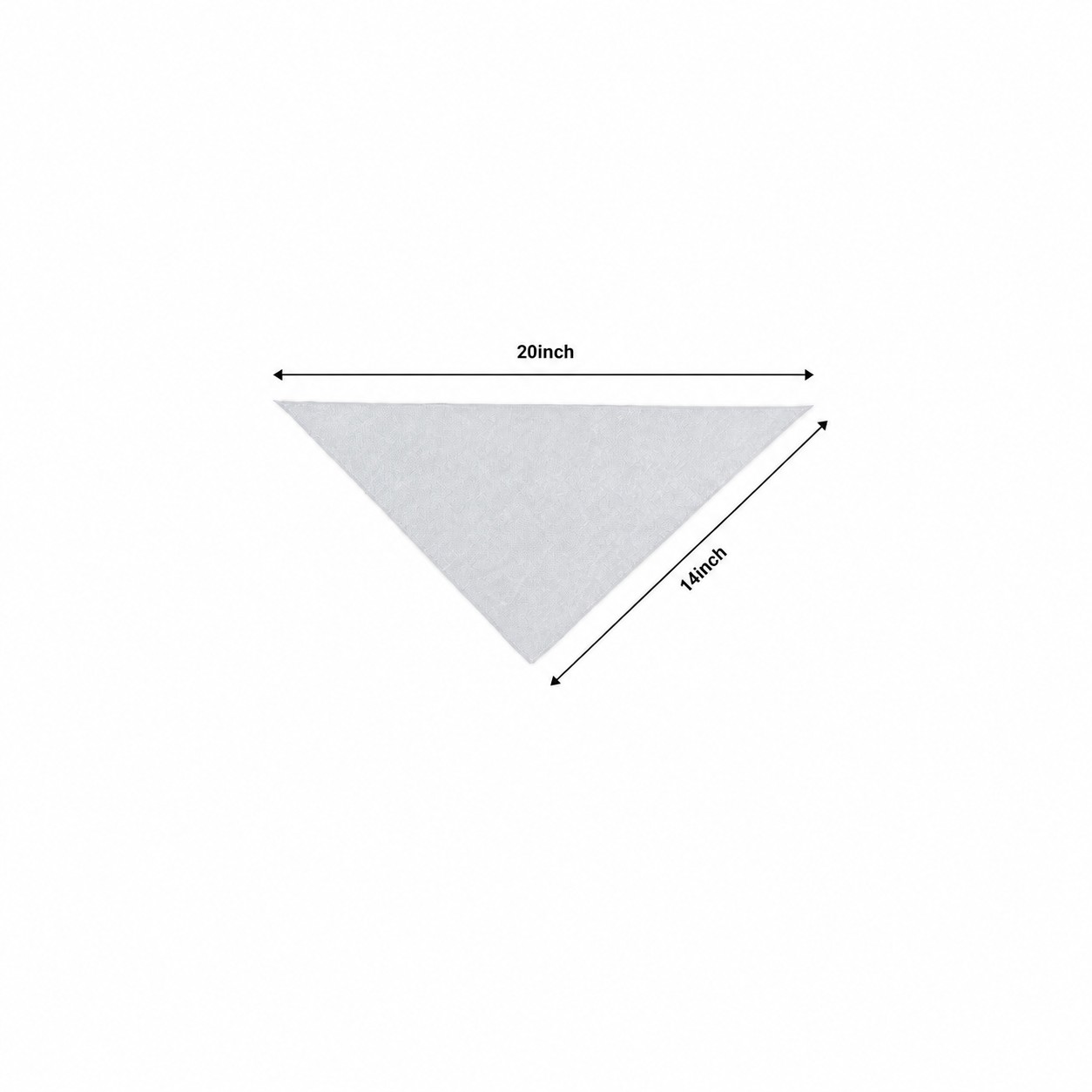 Cotton Triangle Pet Bandana — Silver