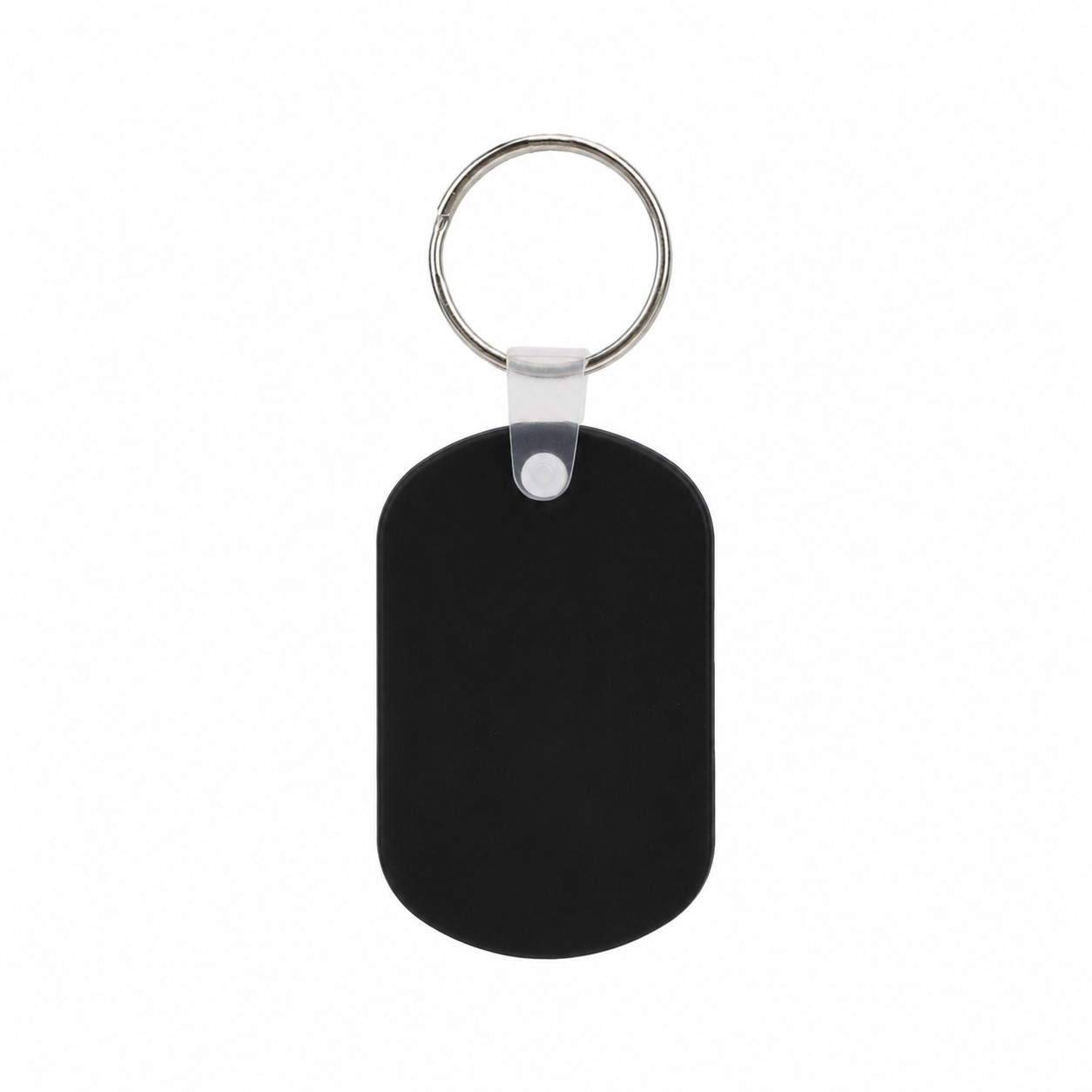 Oval ABS Plastic Key Tag — Black