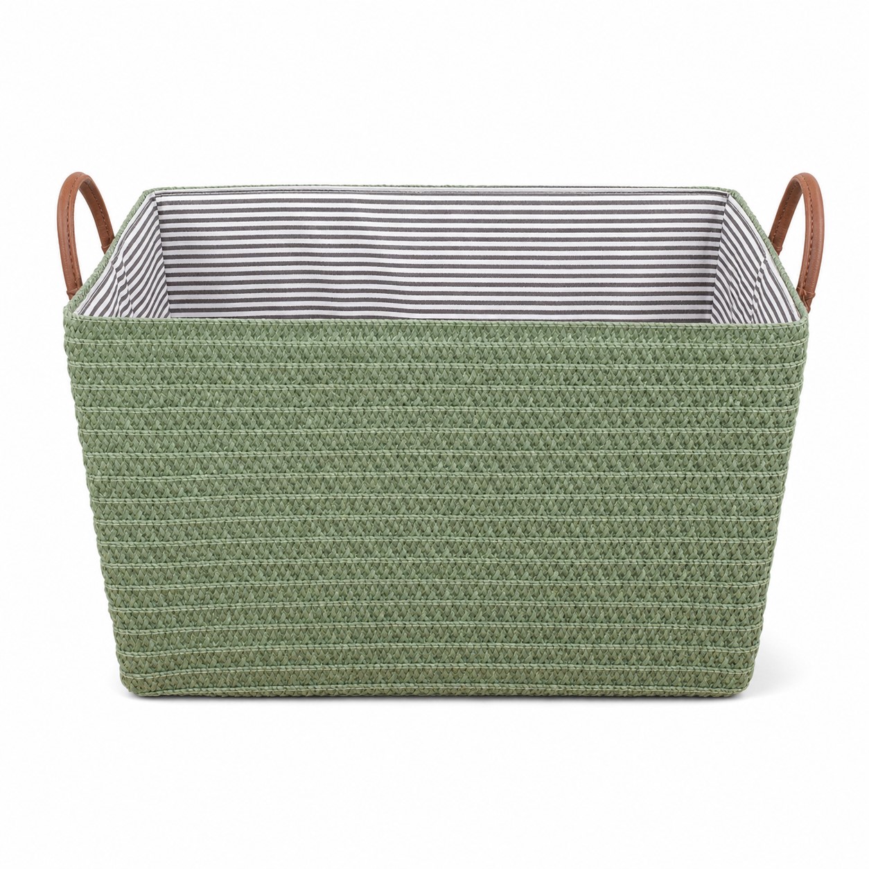 Foldable Polypropylene Storage Basket With Handles — view 2