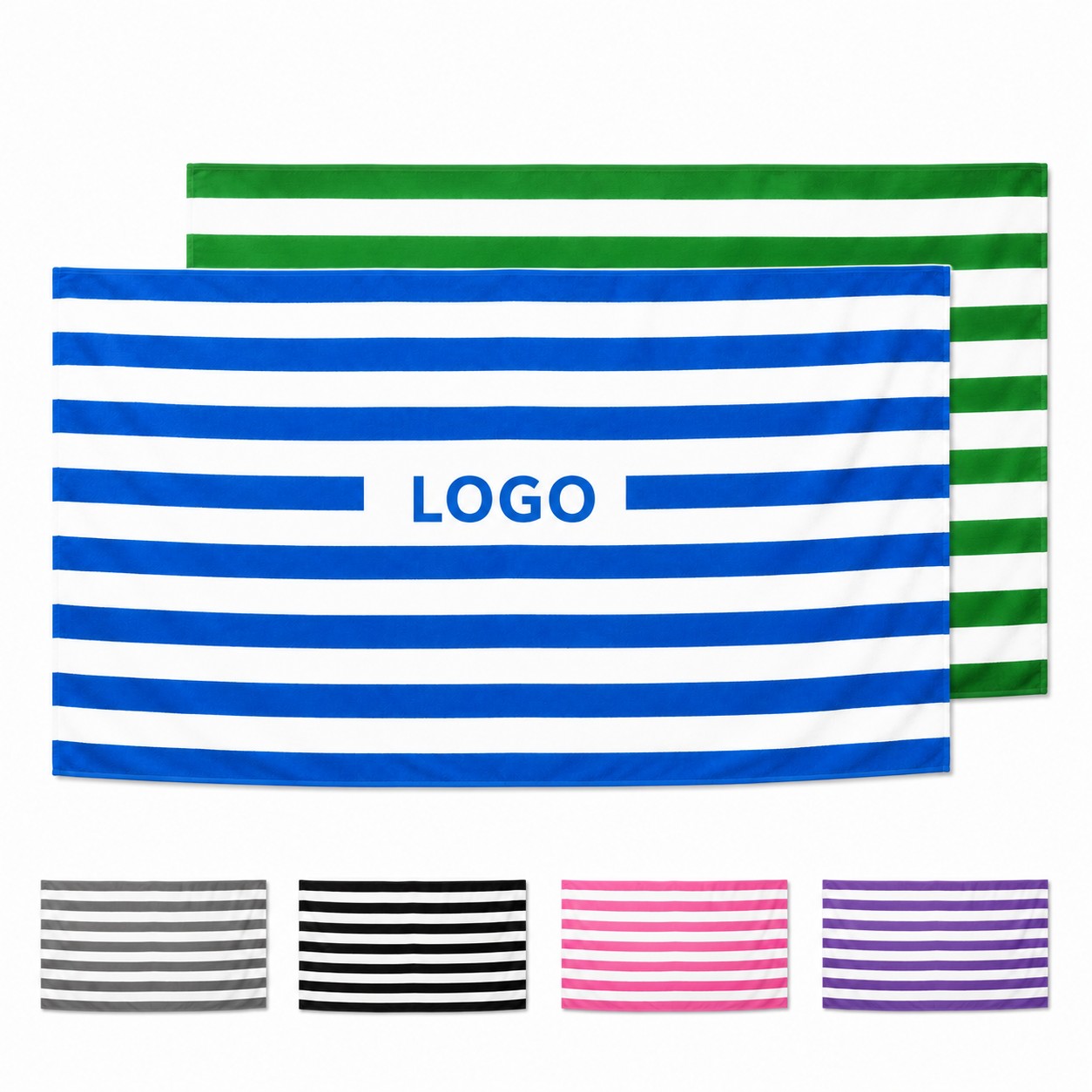 Microfiber Striped Beach Towel