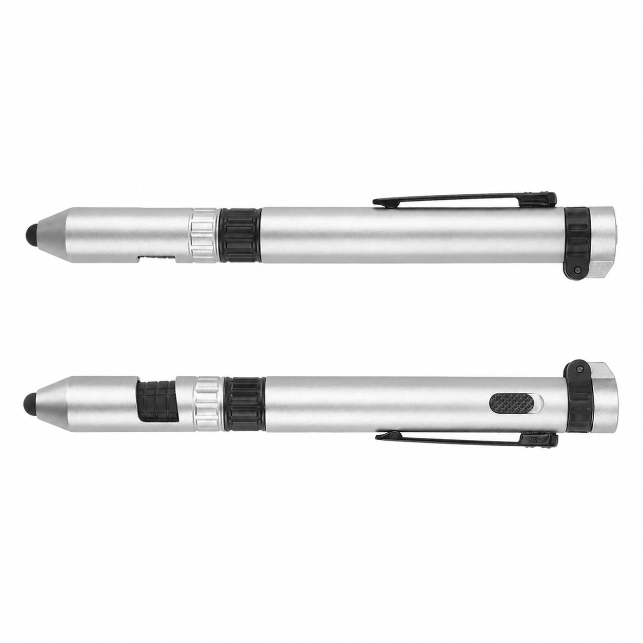 7-in-1 ABS Plastic Multi-Tool Pen — Silver