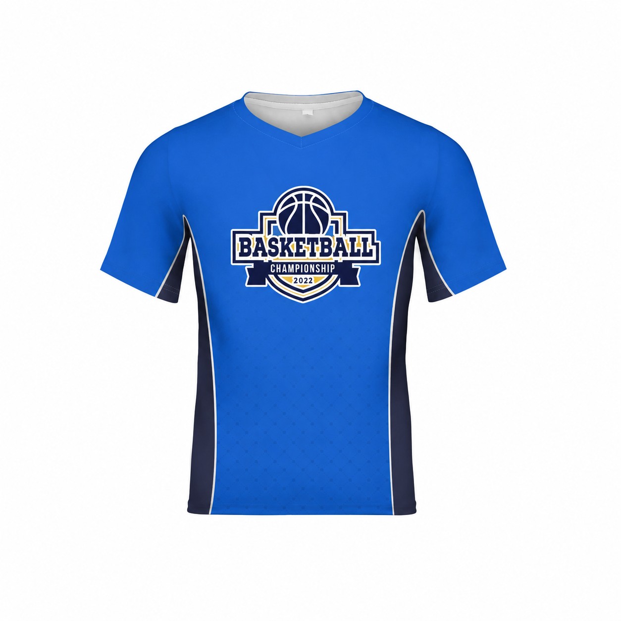 Moisture-Wicking Polyester Crew Neck T-Shirt — Blue
