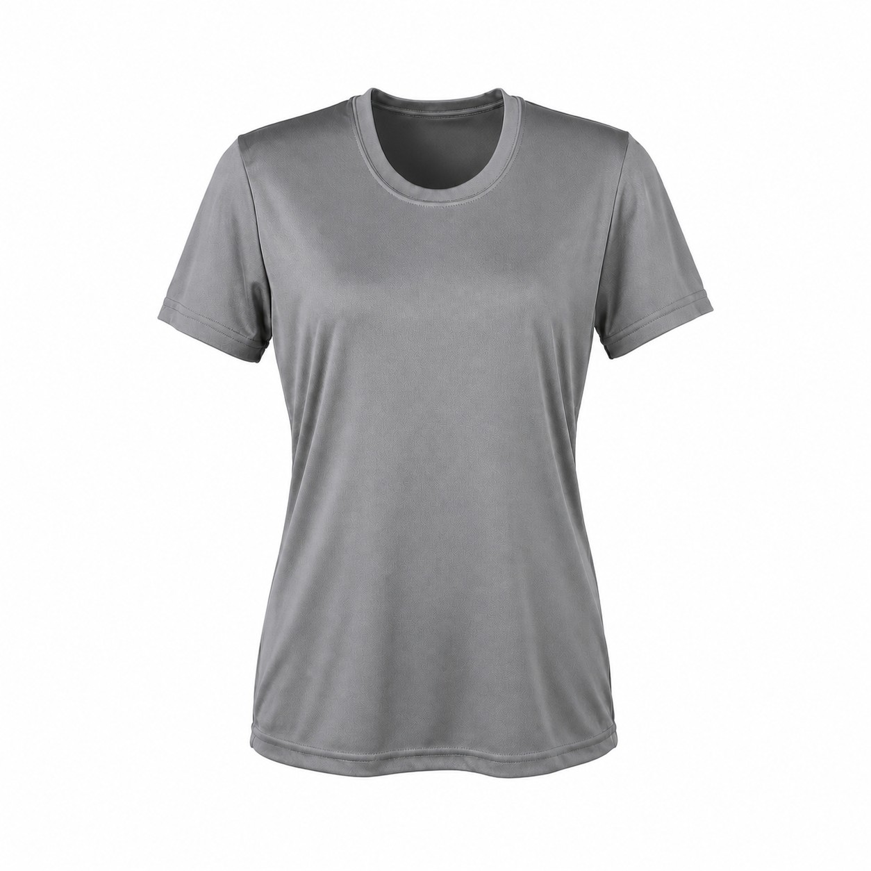 Ladies Polyester Athletic T-Shirt — Gray