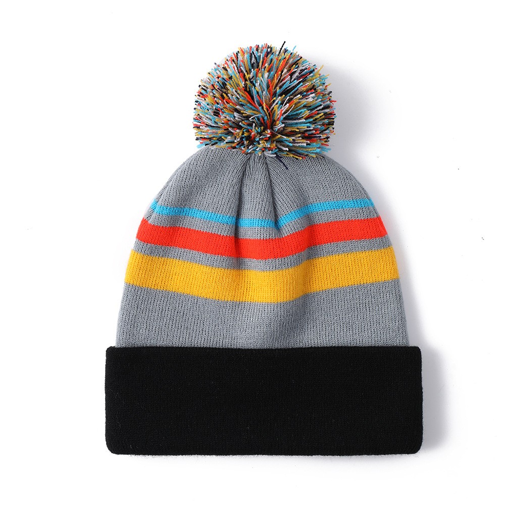 Polyester Pom Cuff Beanie — view 2