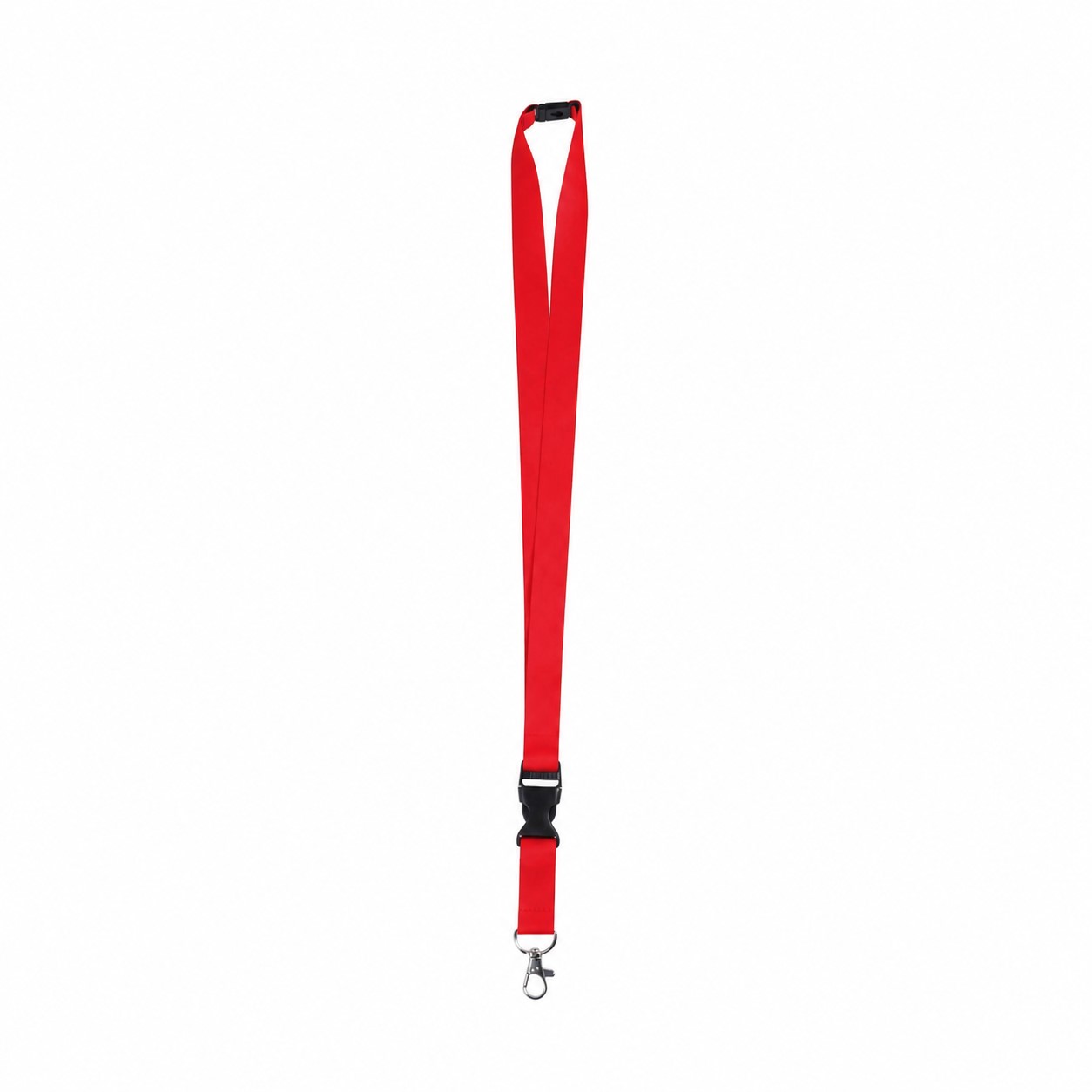 Polyester Breakaway Lanyard With Buckle Release — Red