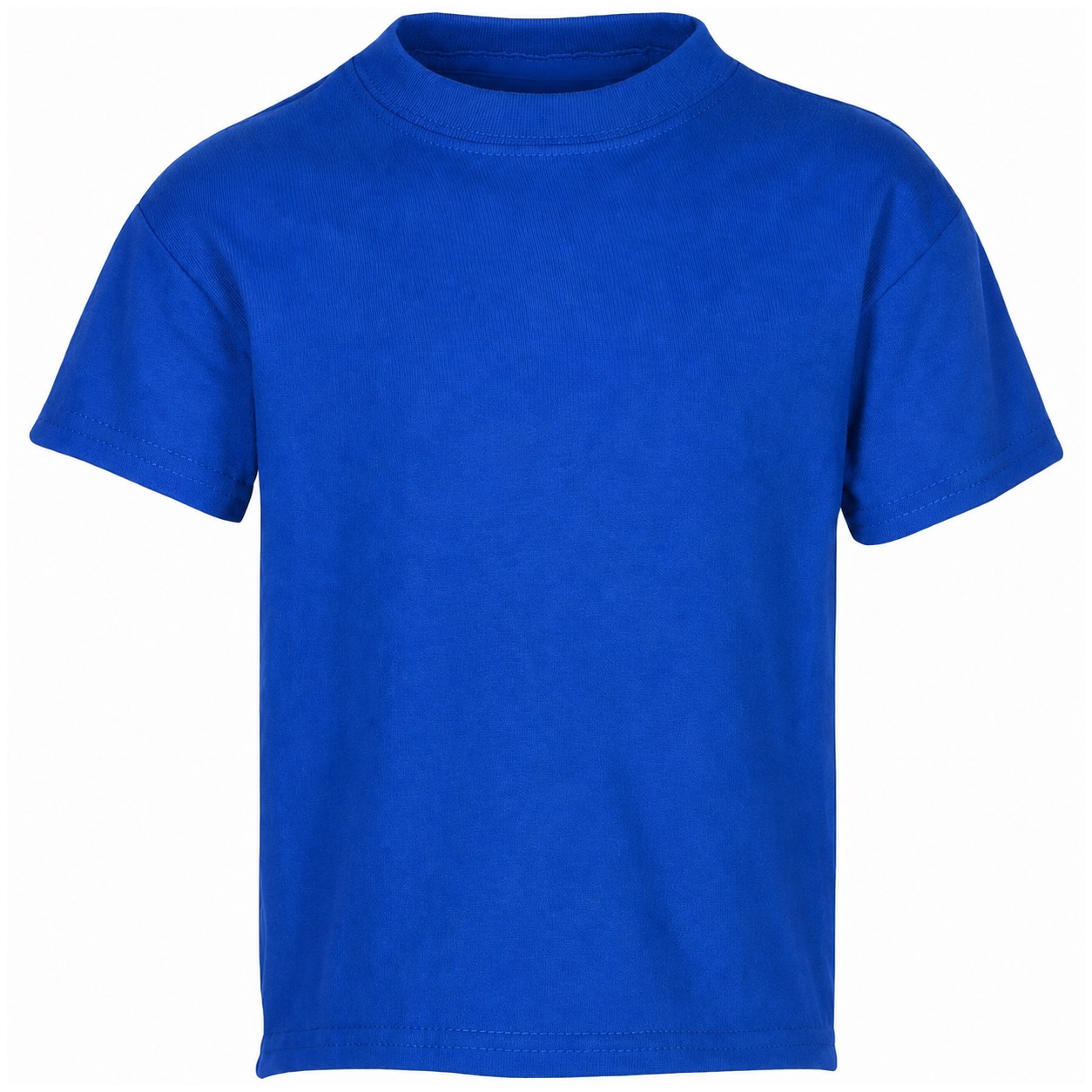 Youth Cotton-Polyester Blend T-Shirt — Blue