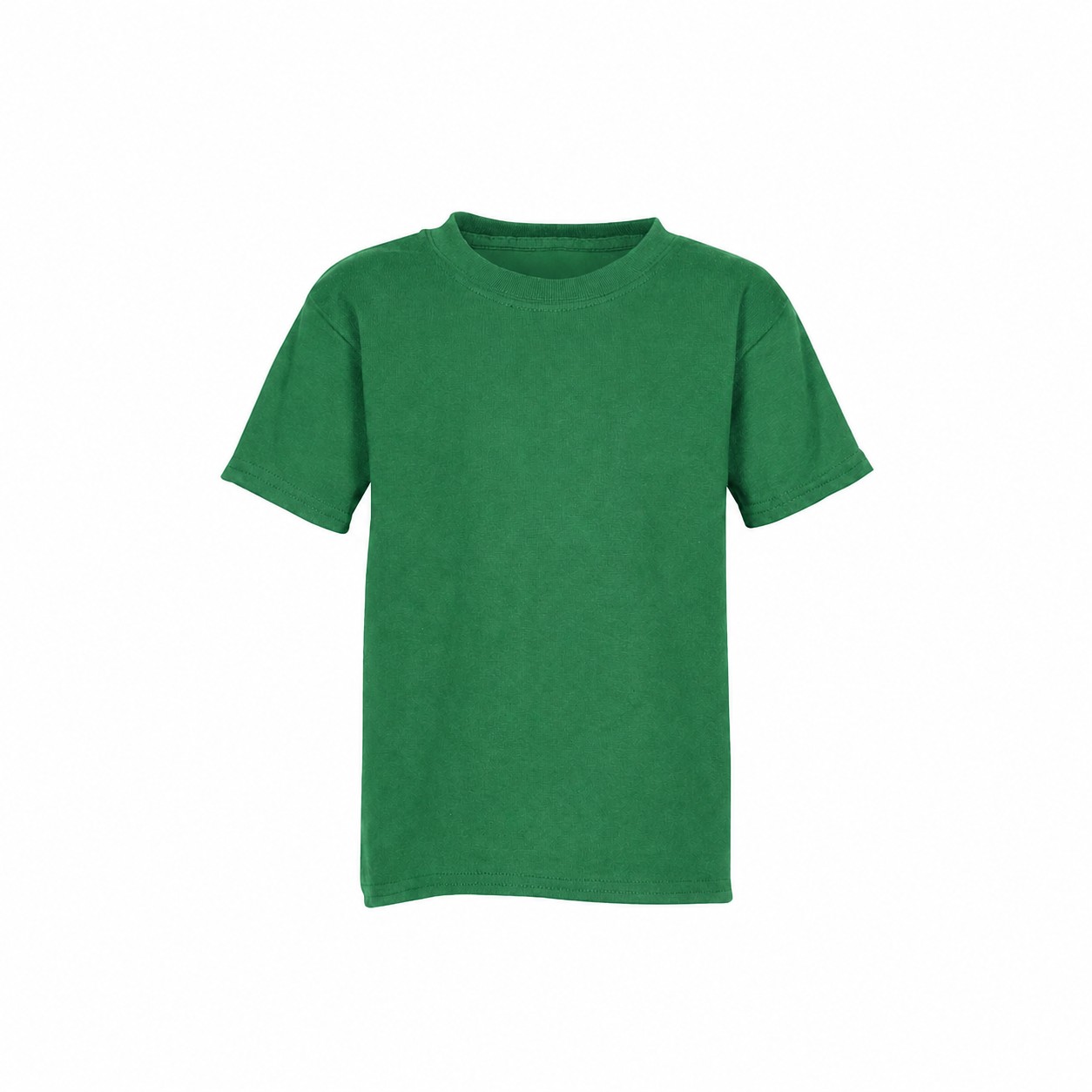 Youth Cotton Polyester Short Sleeve Tee — Green