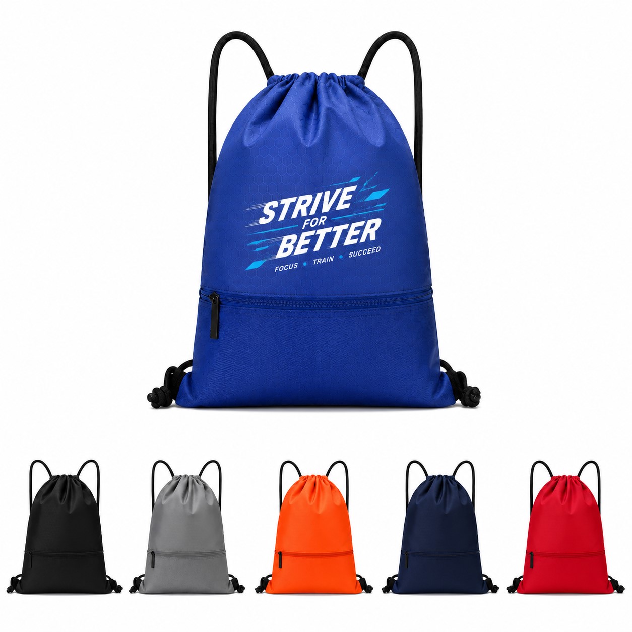 Large Oxford Drawstring Gym Backpack