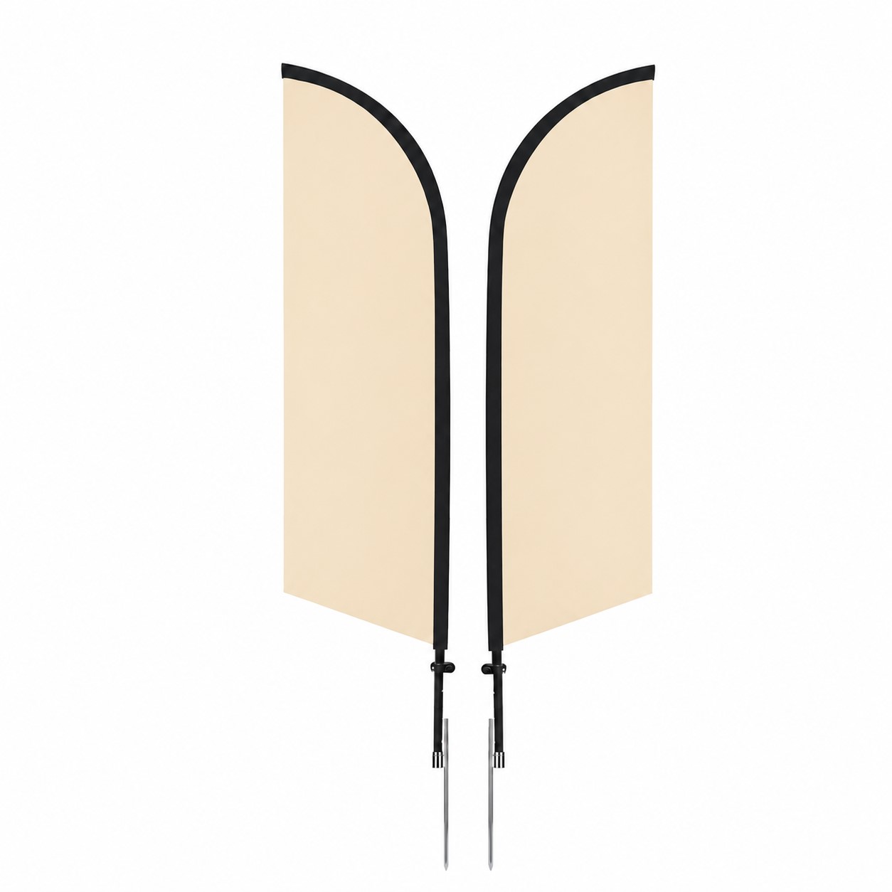 11' Spike Feather Flag Kit — Beige