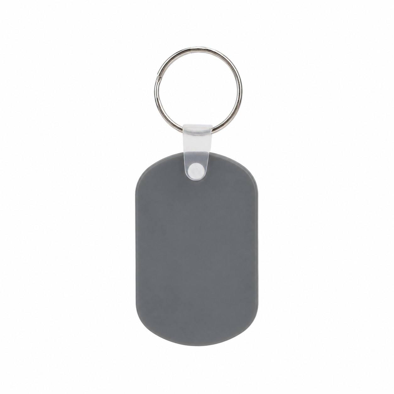 Oval ABS Plastic Key Tag — Gray