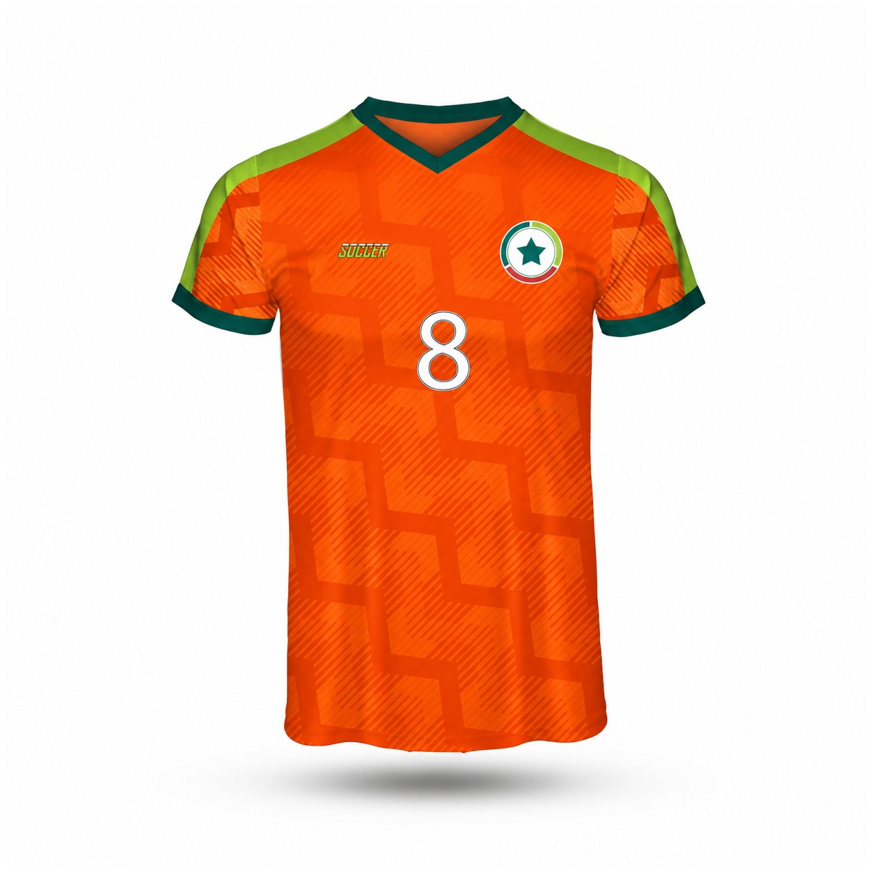Performance Crew Neck Soccer Jersey — Orange