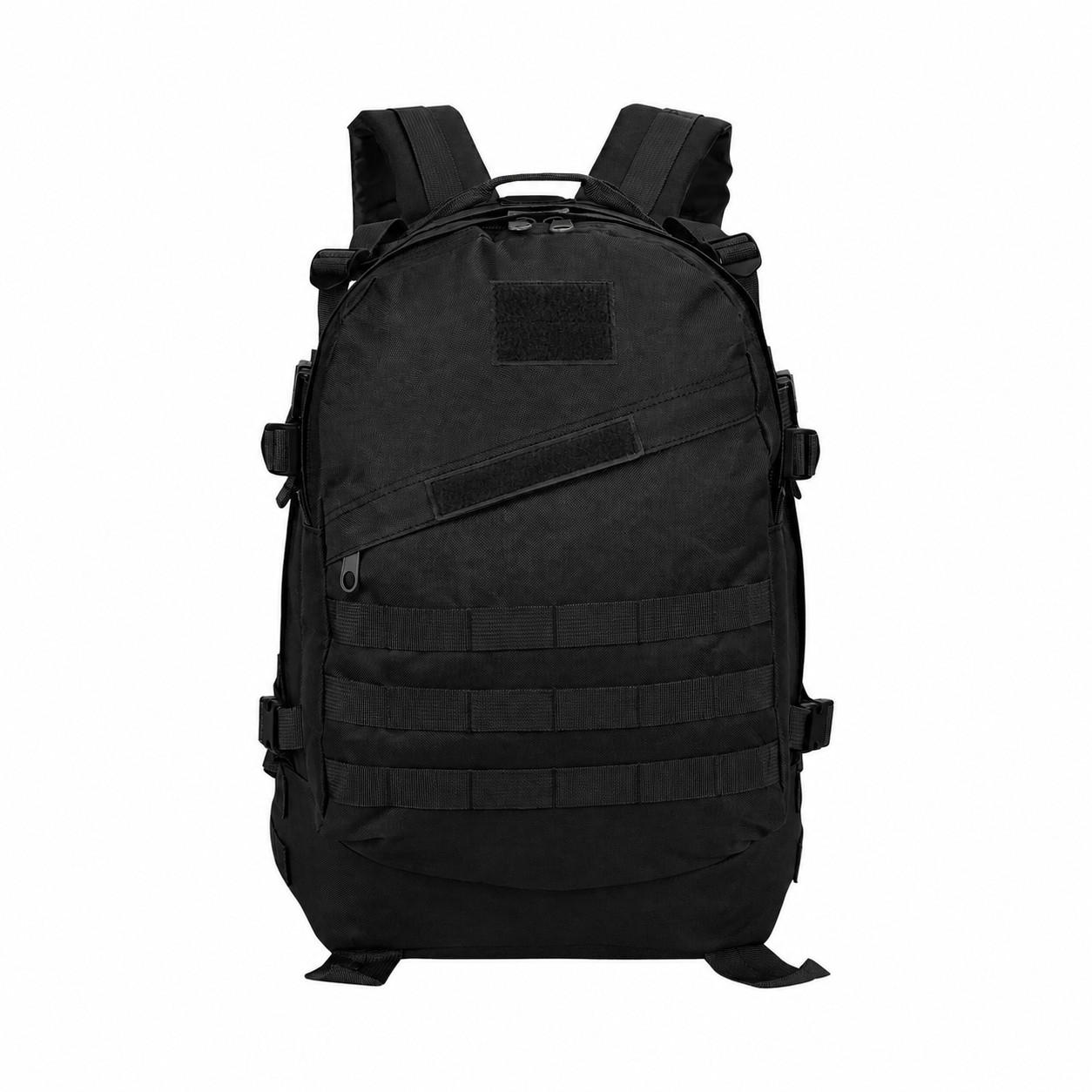 Military Zippered Storage Backpack — Black