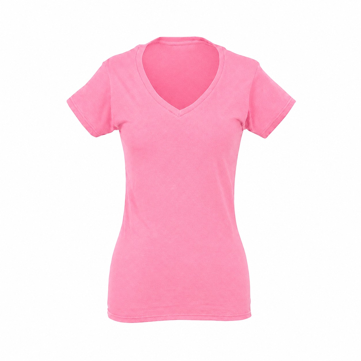 Ladies Soft Ringspun V Neck Tee — Pink