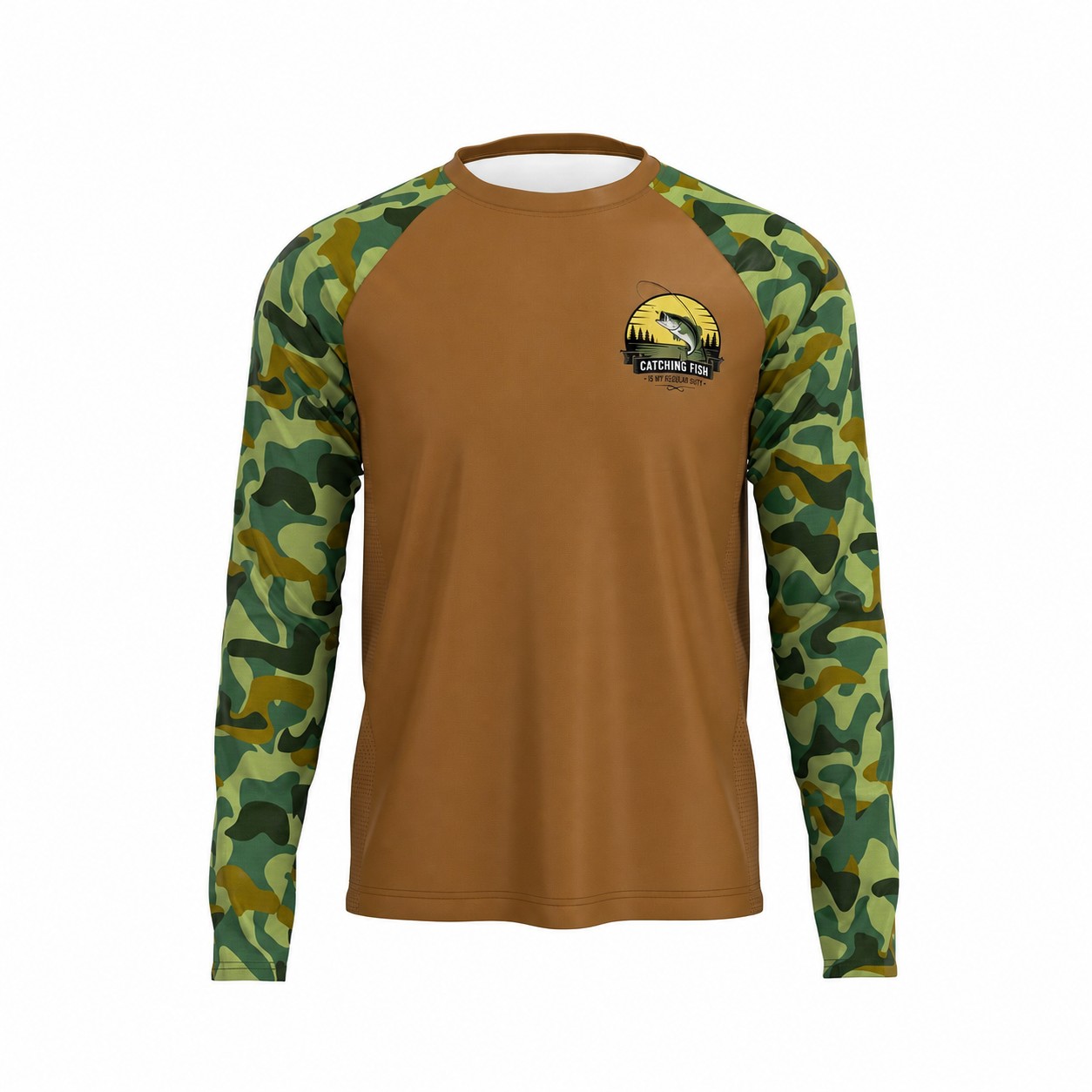 UPF 50 Fishing Sun Shirt — Brown