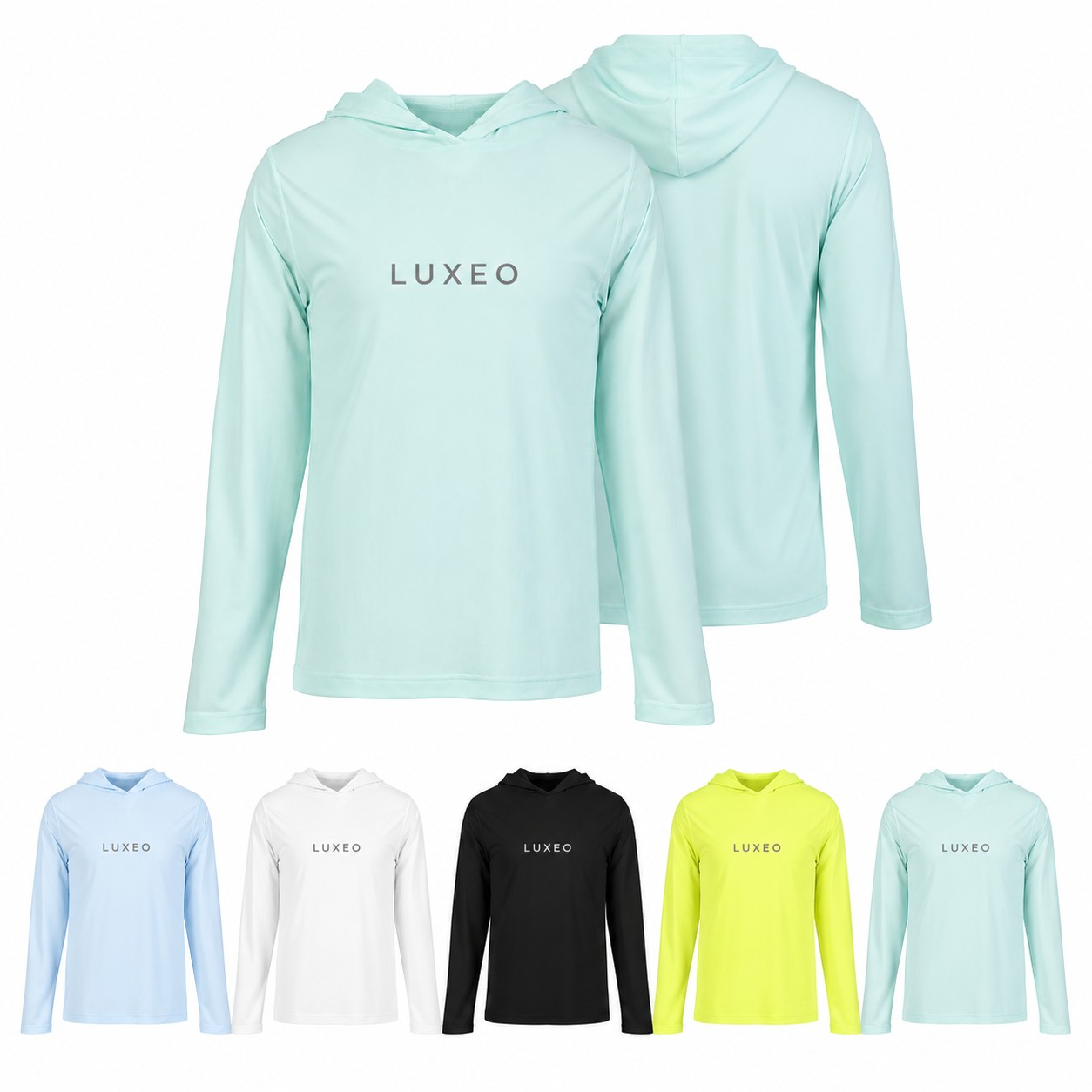 Polyester Long Sleeve Hooded Training Shirt