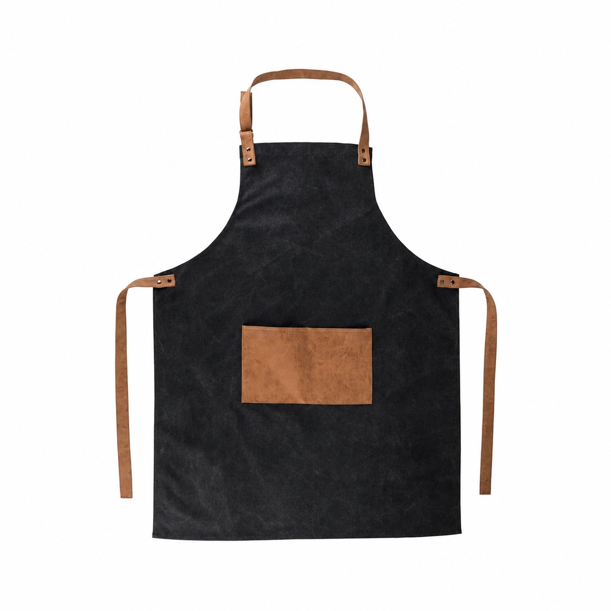Canvas Grill Apron With Front Pocket — Black