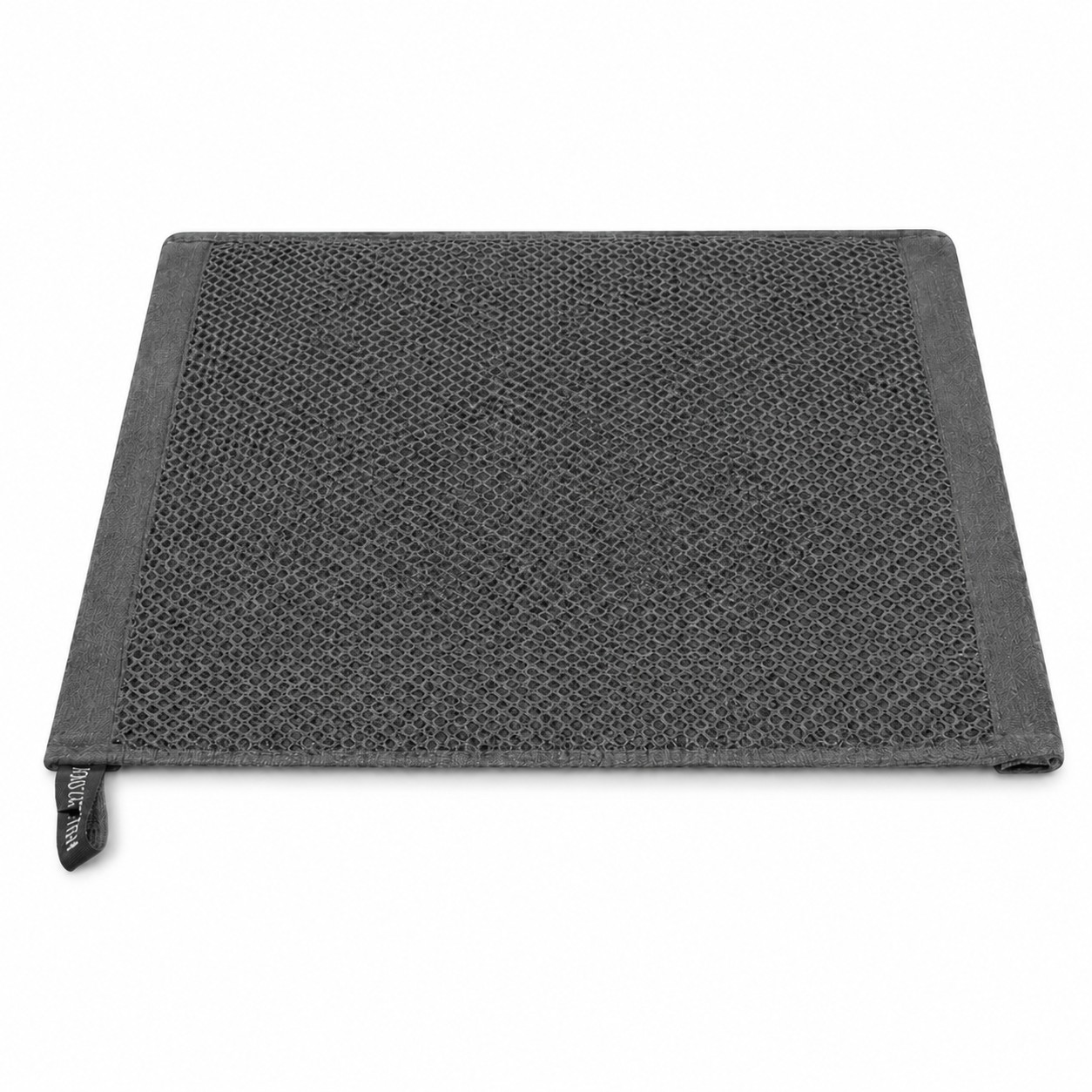 Square Cotton Kitchen Dish Towel — Dark Gray