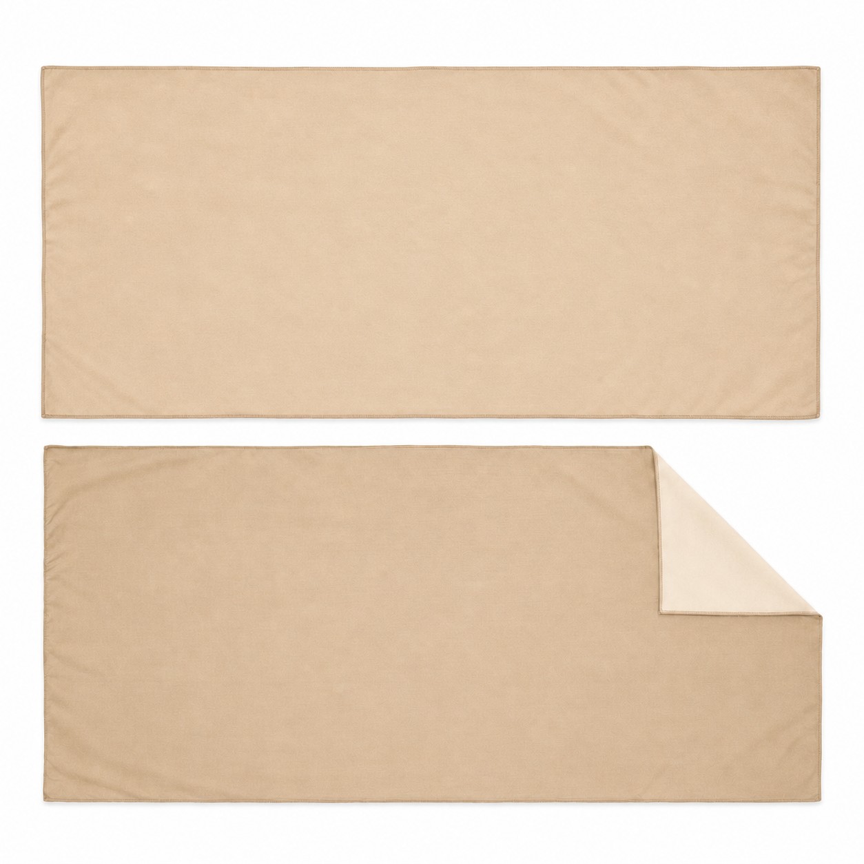 Microfiber Polyester Beach Towel — Tan Beige