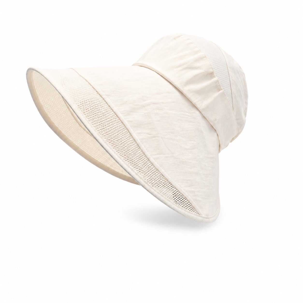 Polyester Half Top Shade Visor — Off White