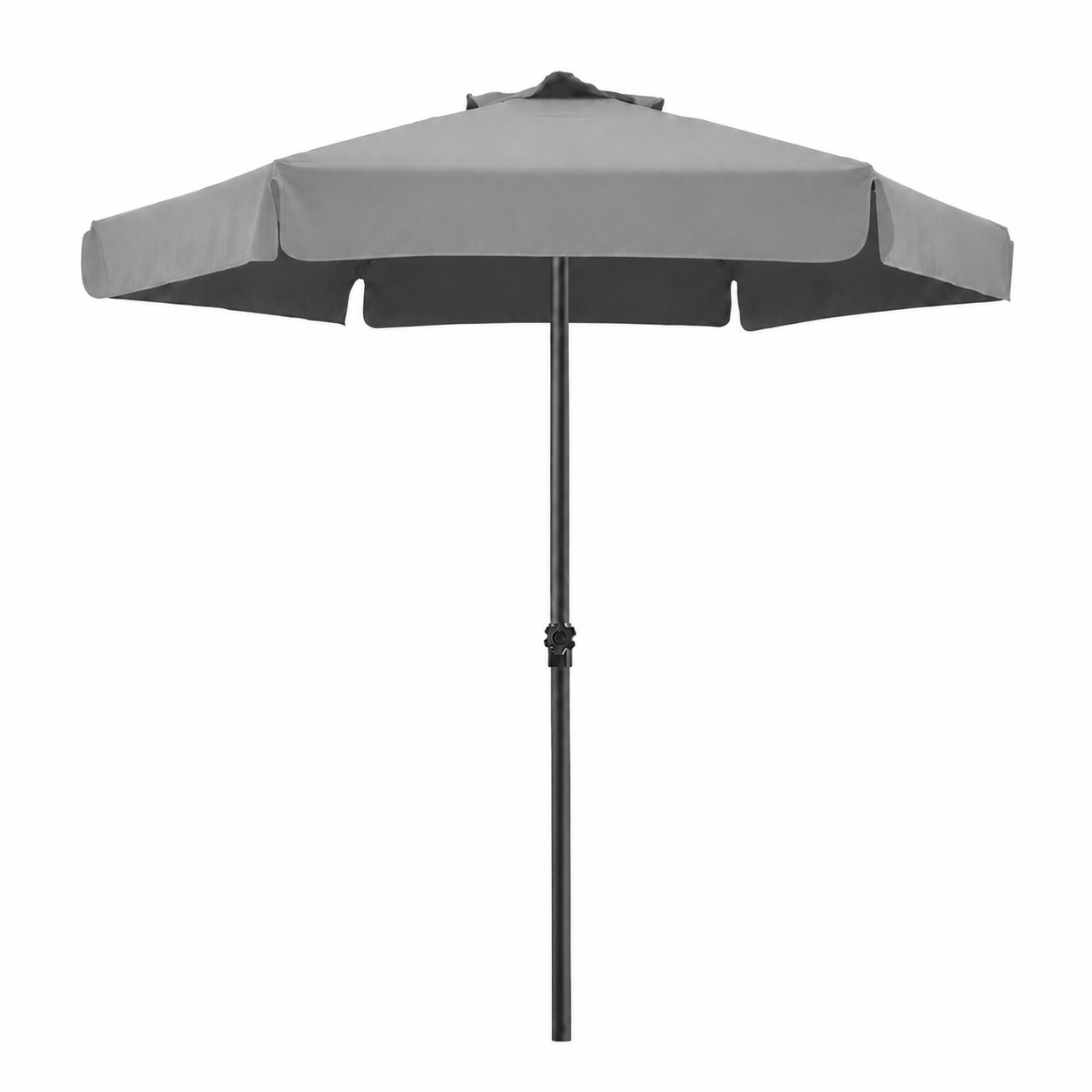 Portable Aluminum Market Umbrella — Gray