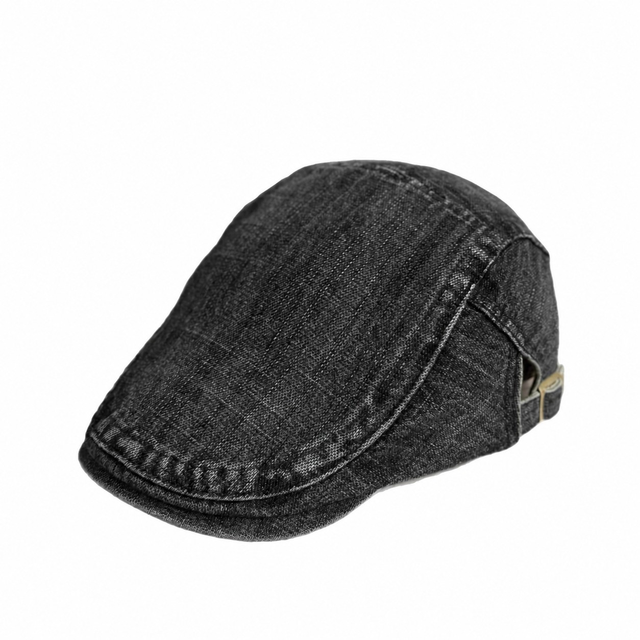 Vintage Polyester Octagonal Painter Cap — Light Black