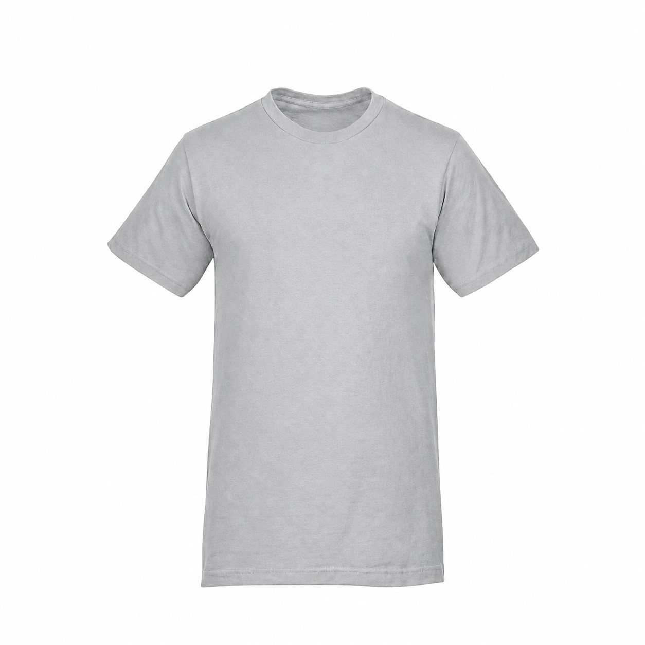 Fine Jersey Cotton Crewneck T Shirt — Silver
